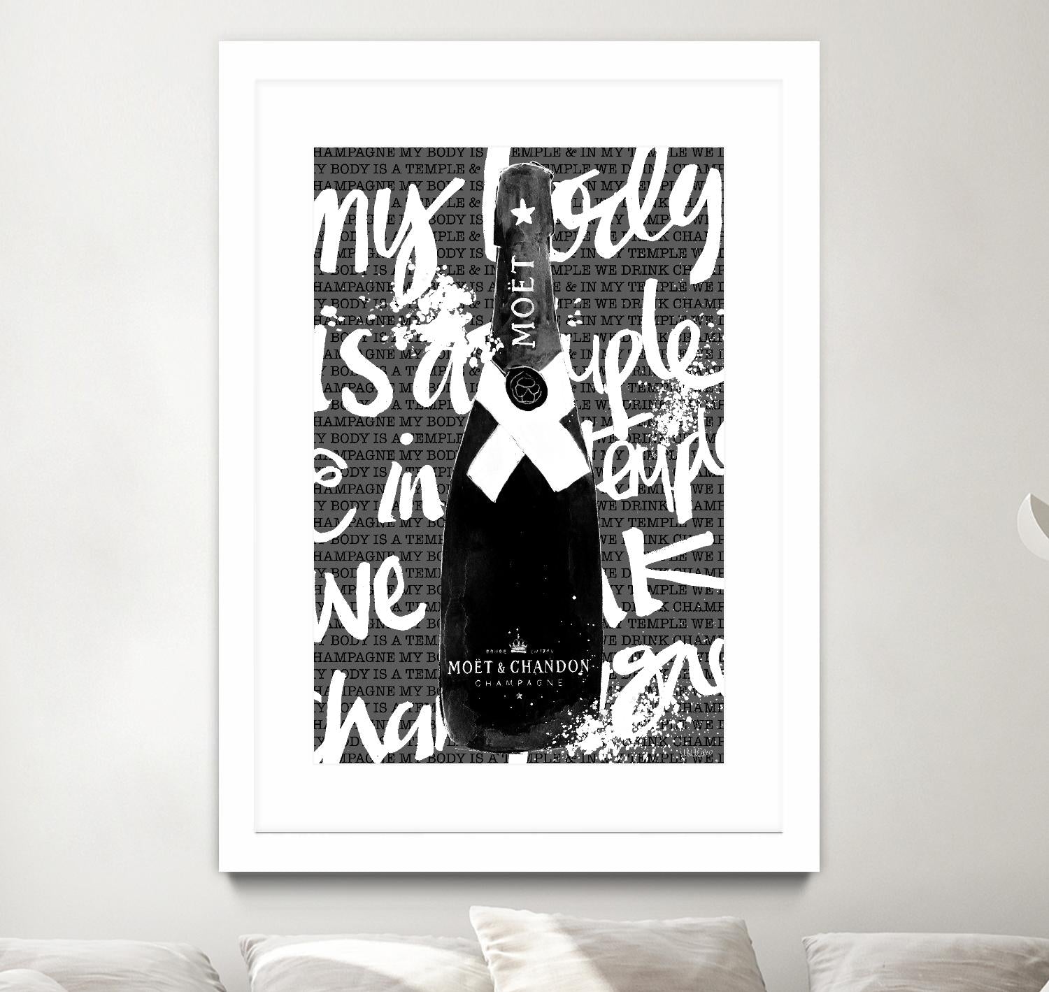 Monochrome Moet Chandon by Mercedes Lopez Charro on GIANT ART