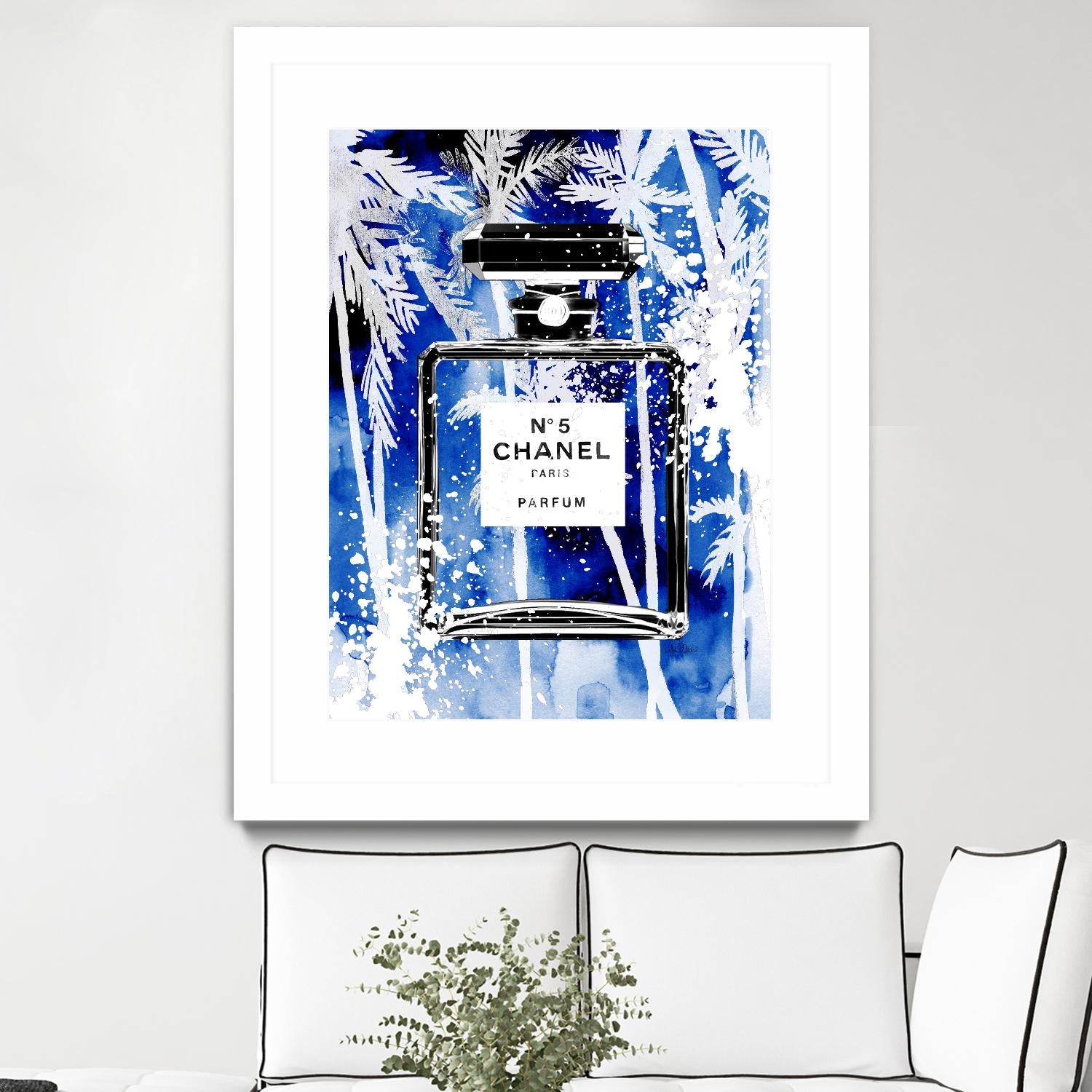 Chanel Blue Palms by Mercedes Lopez Charro on GIANT ART