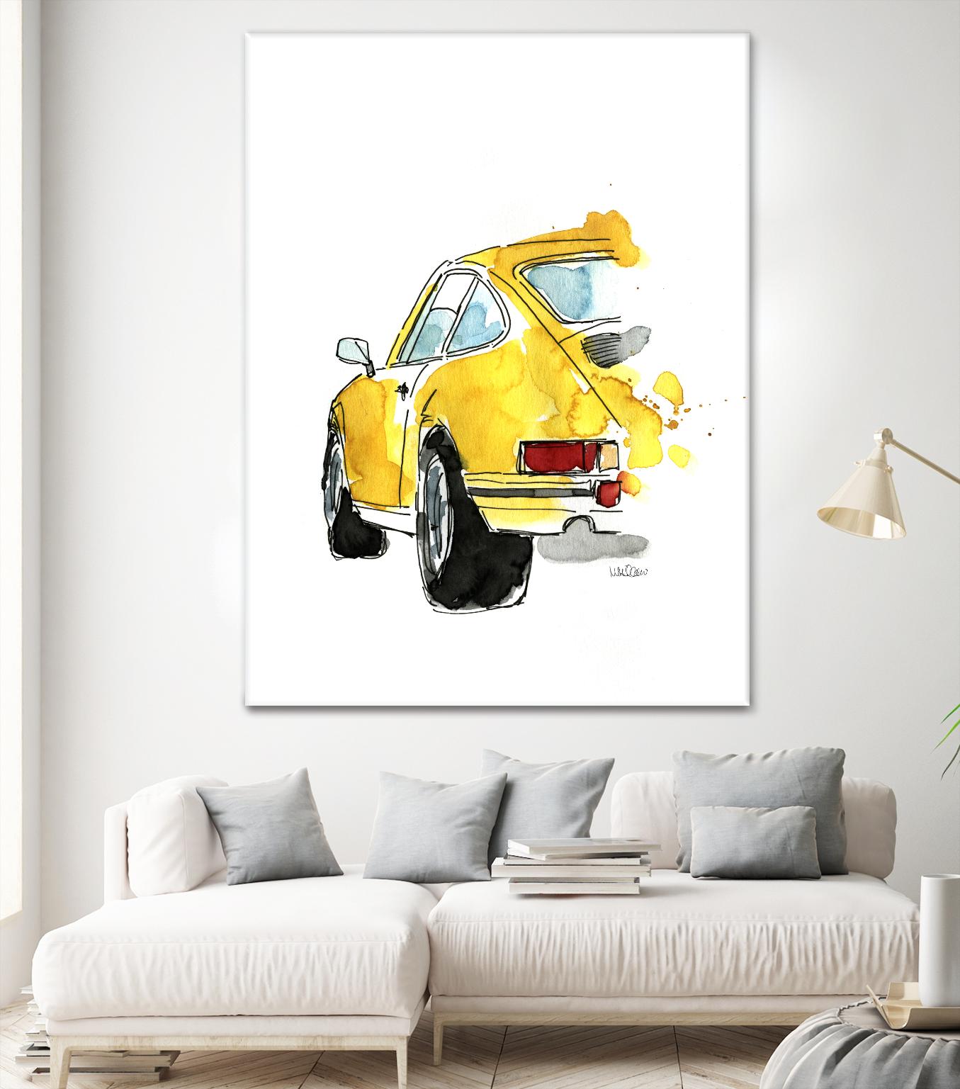 Yellow 911 by Mercedes Lopez Charro on GIANT ART