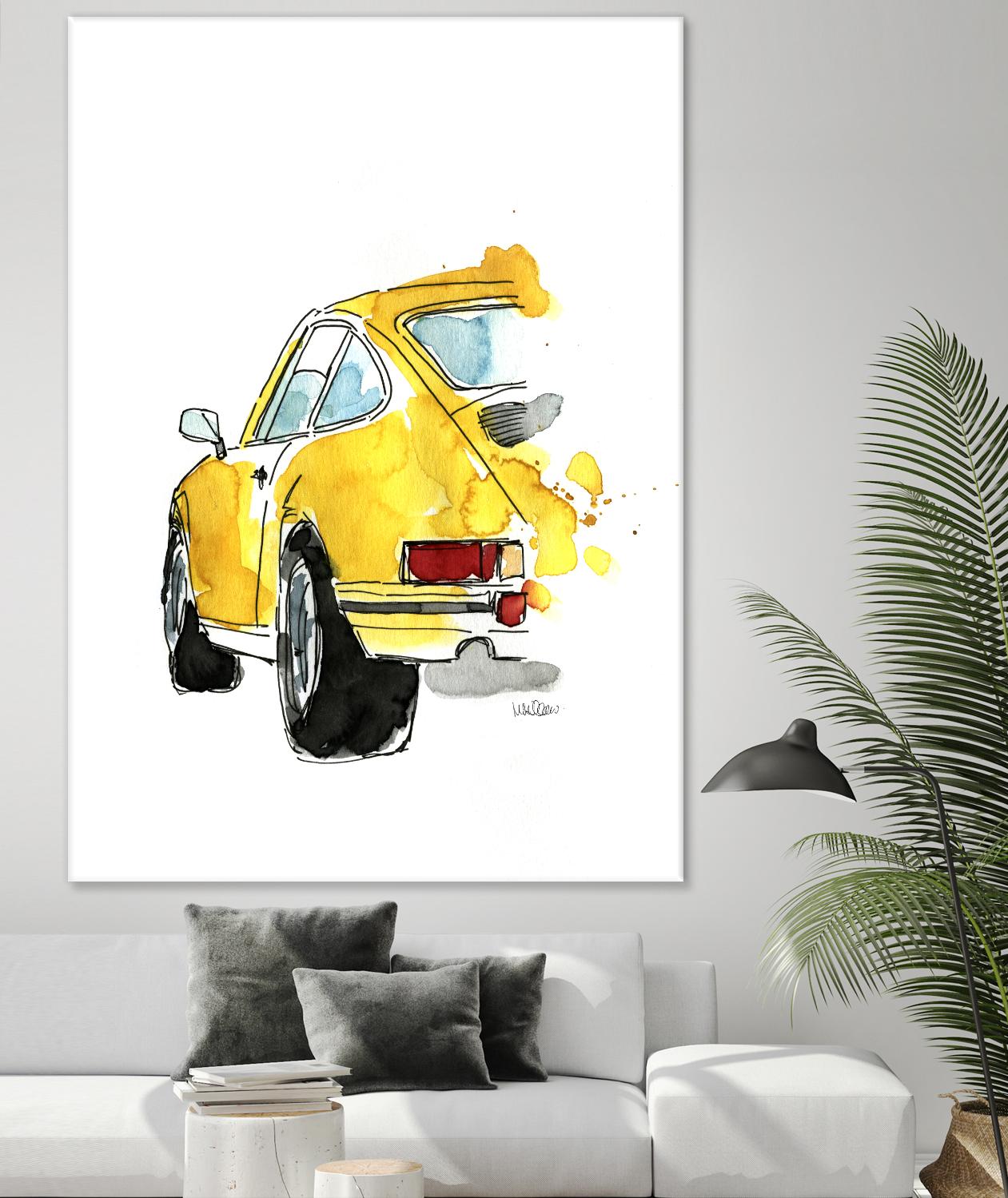 Yellow 911 by Mercedes Lopez Charro on GIANT ART