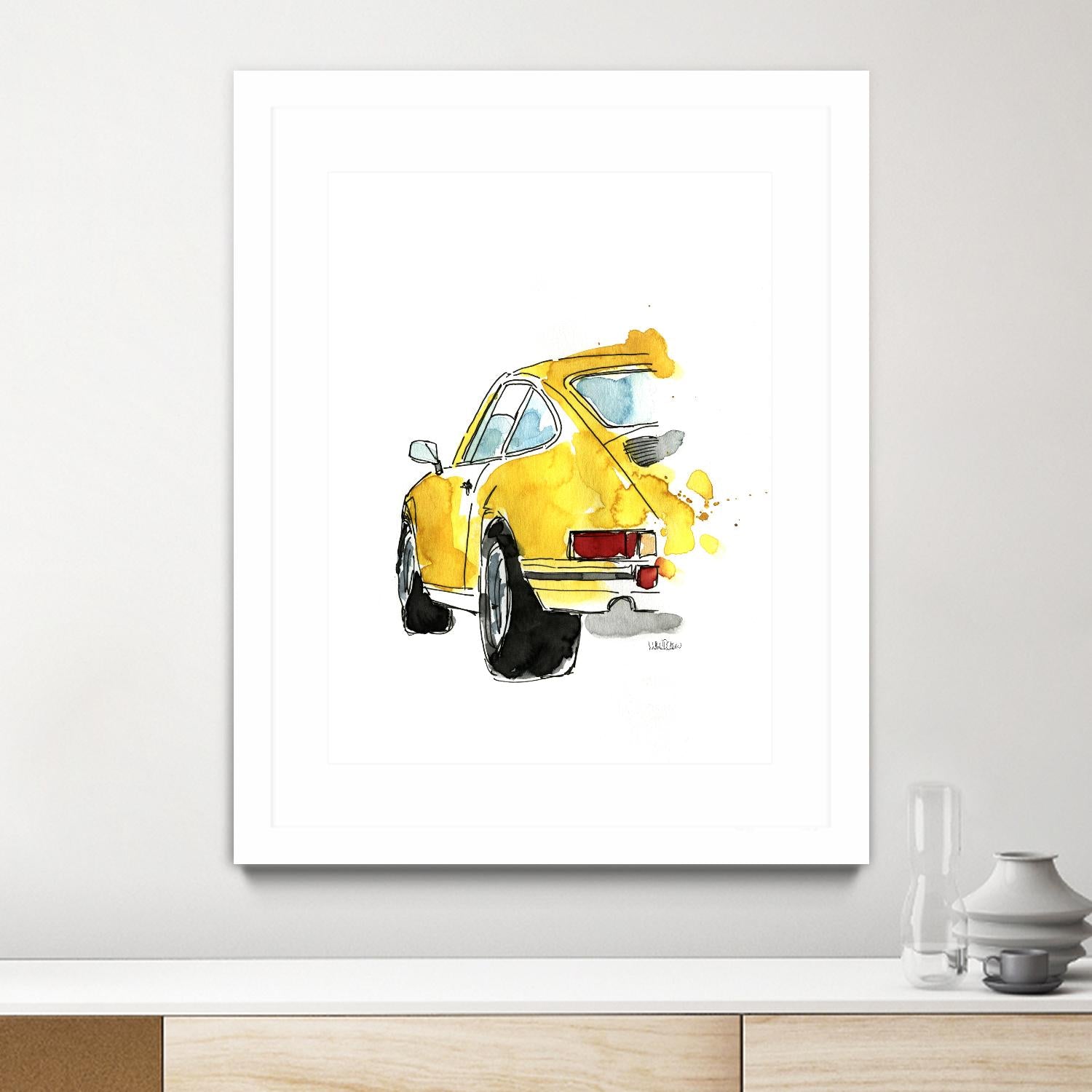 Yellow 911 by Mercedes Lopez Charro on GIANT ART