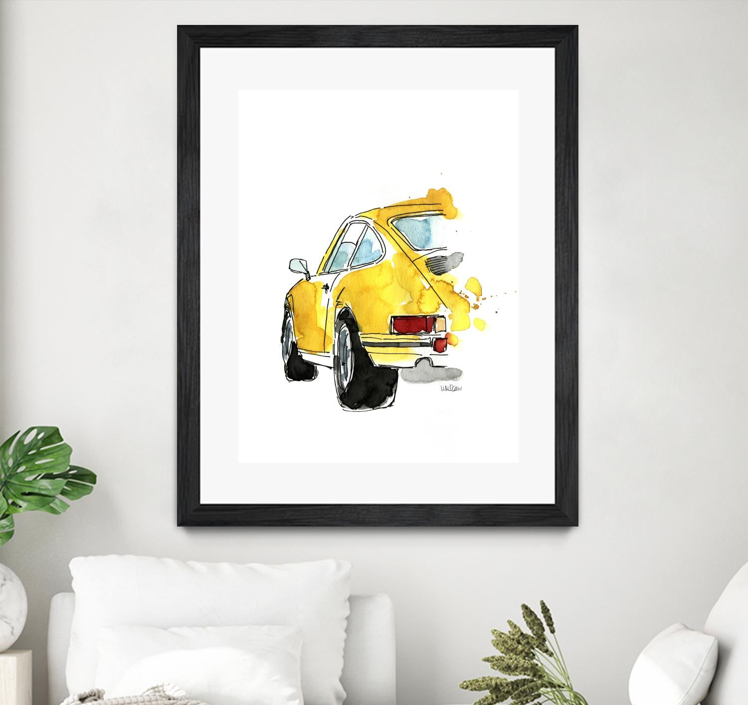 Yellow 911 by Mercedes Lopez Charro on GIANT ART