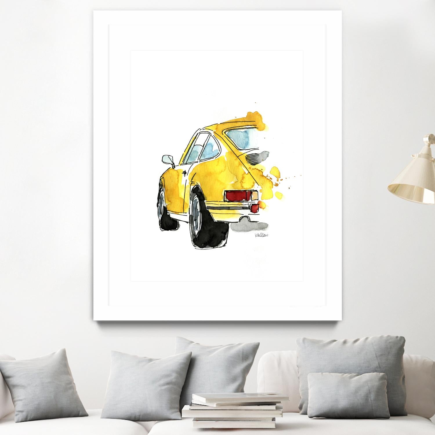 Yellow 911 by Mercedes Lopez Charro on GIANT ART