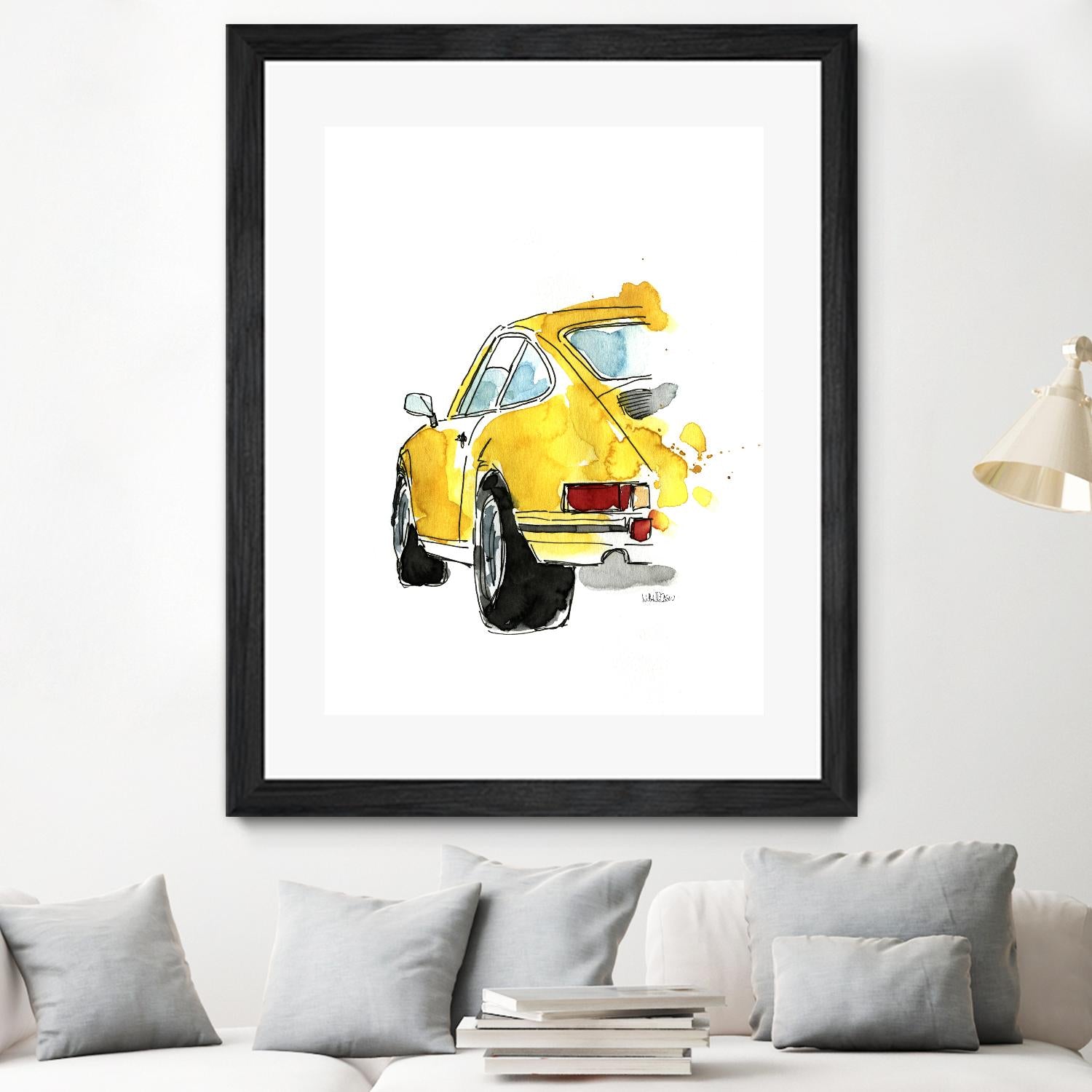 Yellow 911 by Mercedes Lopez Charro on GIANT ART