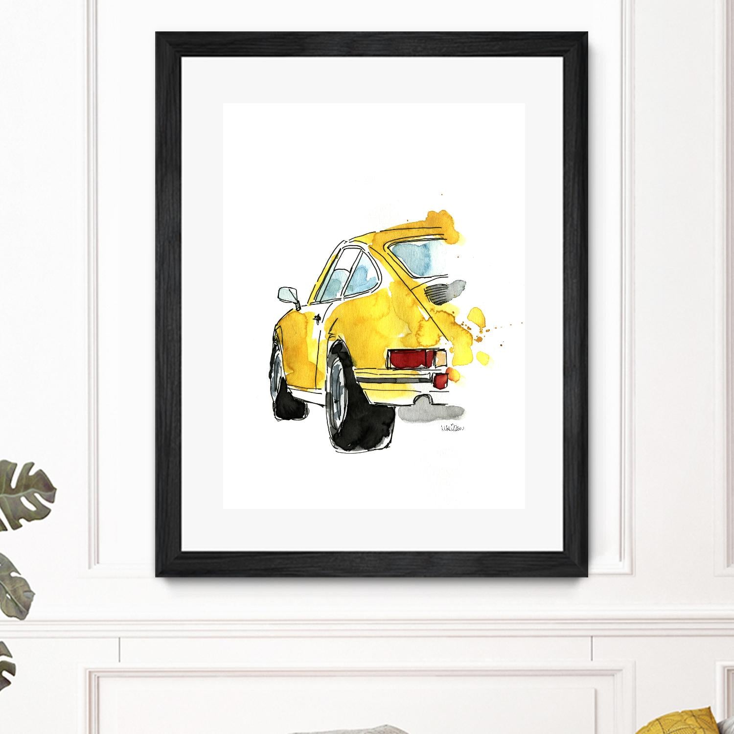 Yellow 911 by Mercedes Lopez Charro on GIANT ART
