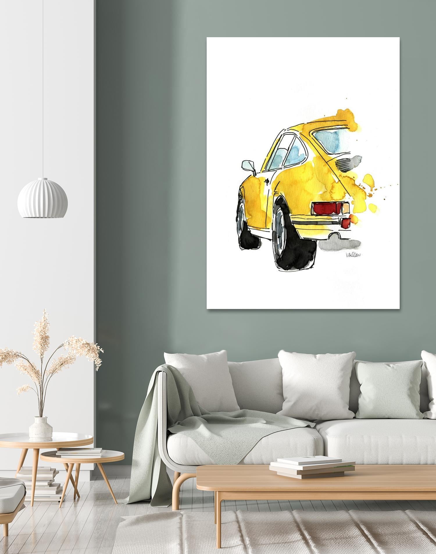 Yellow 911 by Mercedes Lopez Charro on GIANT ART