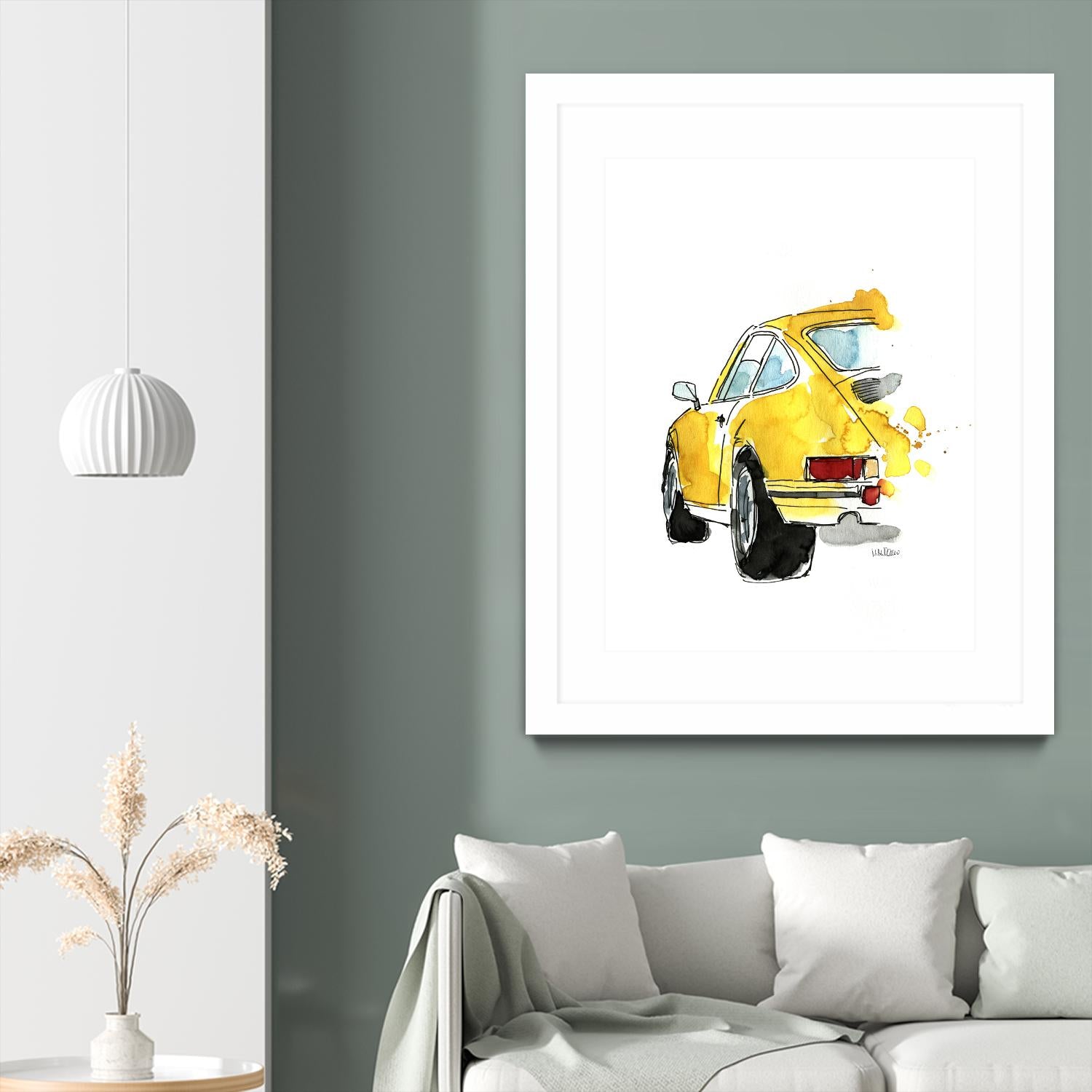 Yellow 911 by Mercedes Lopez Charro on GIANT ART
