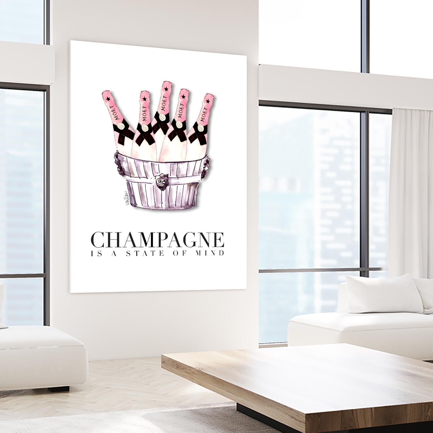 Champagne is A State of Mind by Mercedes Lopez Charro on GIANT ART