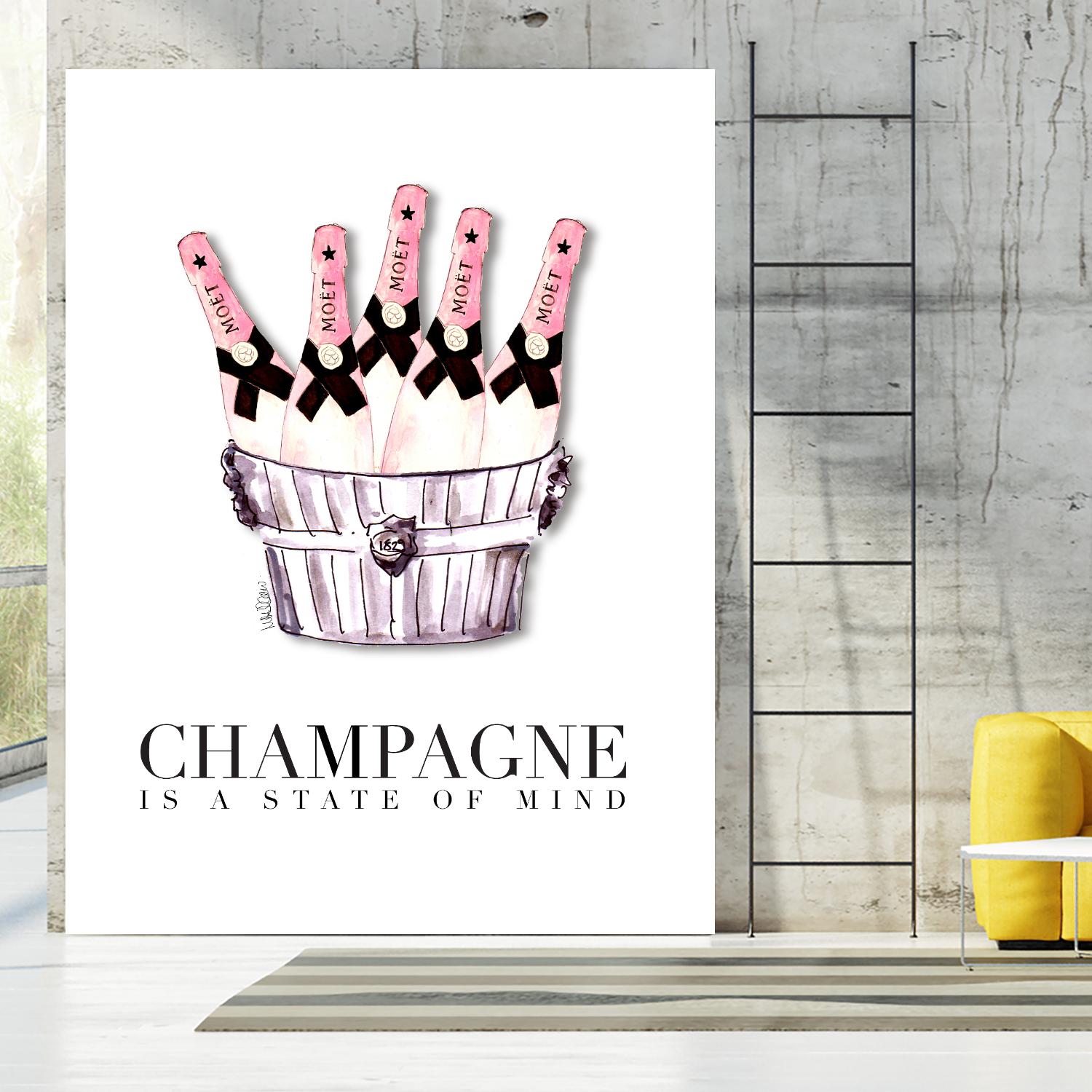 Champagne is A State of Mind by Mercedes Lopez Charro on GIANT ART