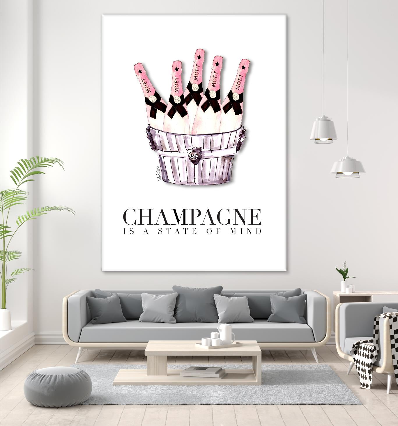 Champagne is A State of Mind by Mercedes Lopez Charro on GIANT ART