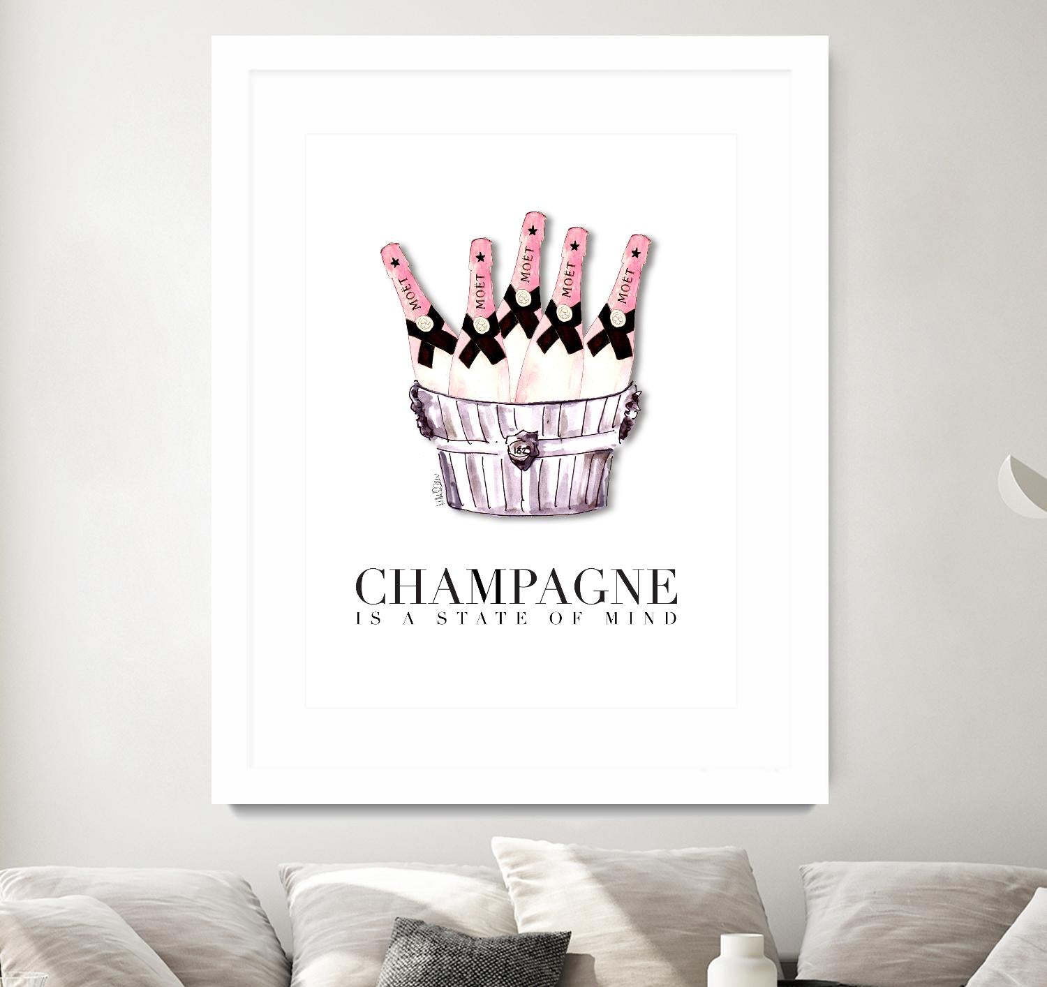 Champagne is A State of Mind by Mercedes Lopez Charro on GIANT ART