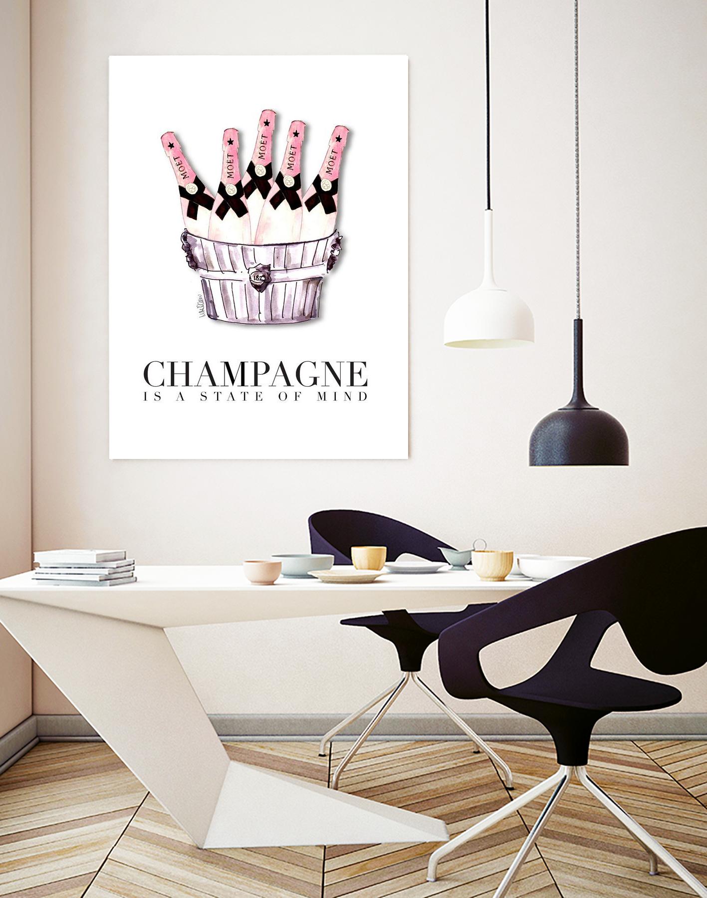 Champagne is A State of Mind by Mercedes Lopez Charro on GIANT ART