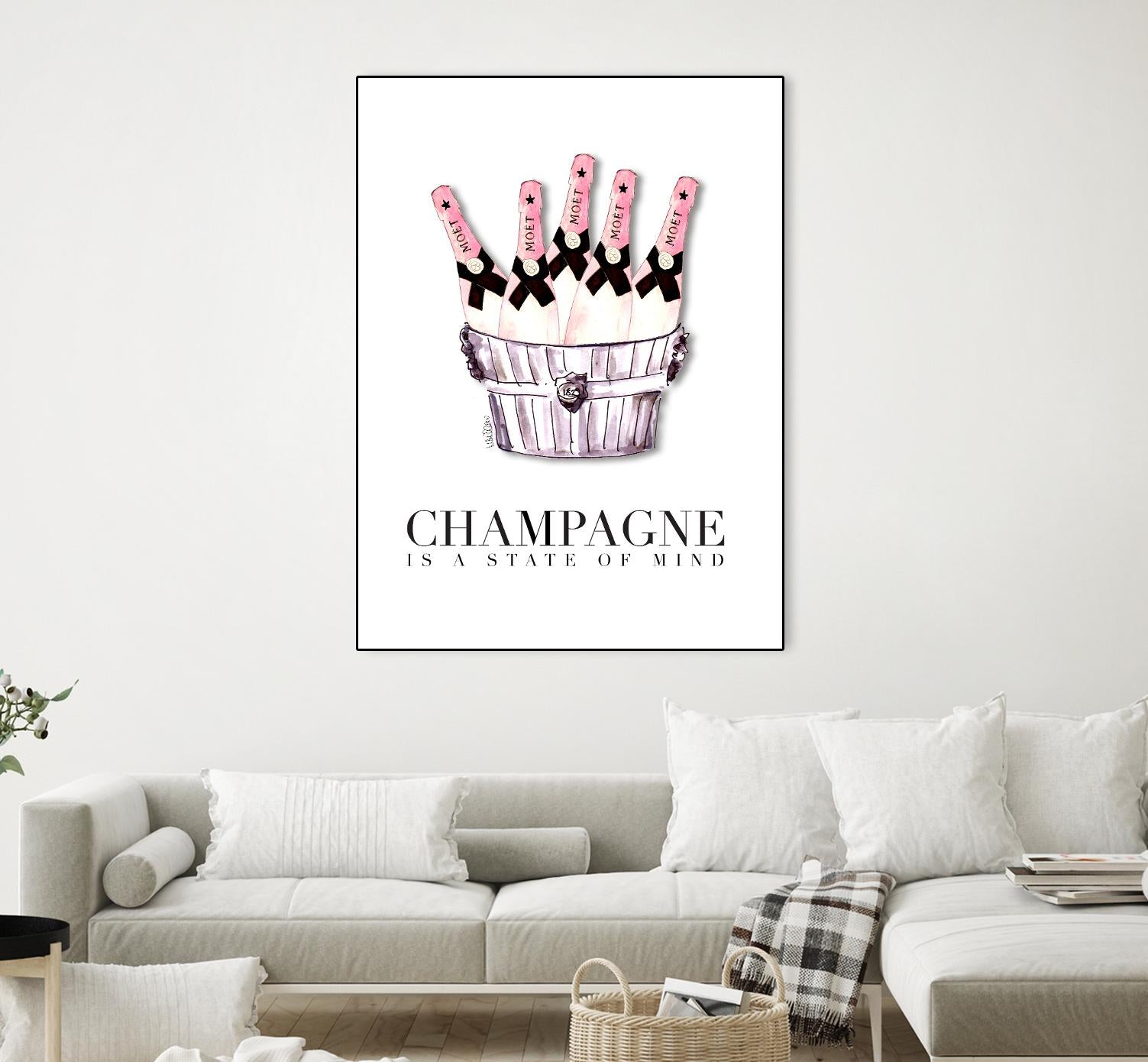 Champagne is A State of Mind by Mercedes Lopez Charro on GIANT ART