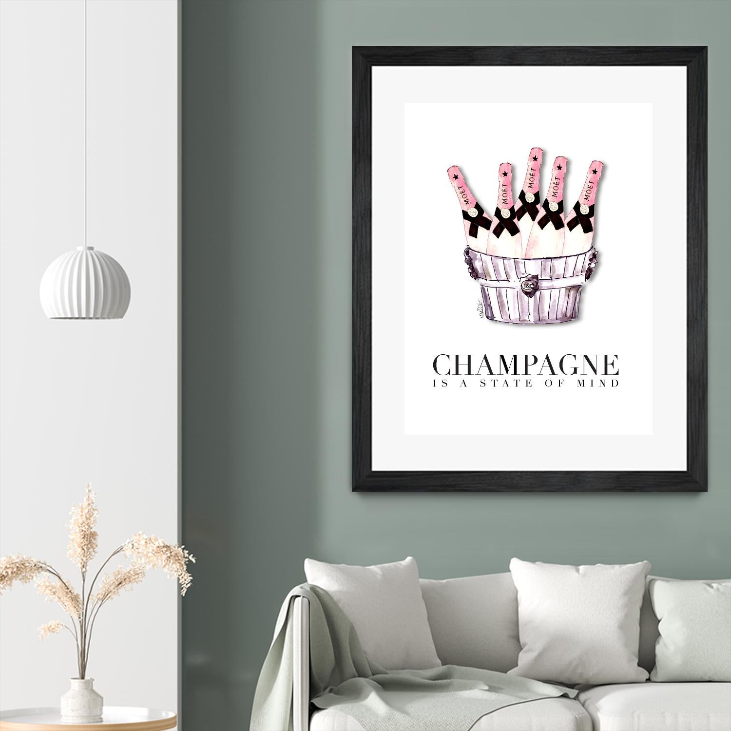 Champagne is A State of Mind by Mercedes Lopez Charro on GIANT ART