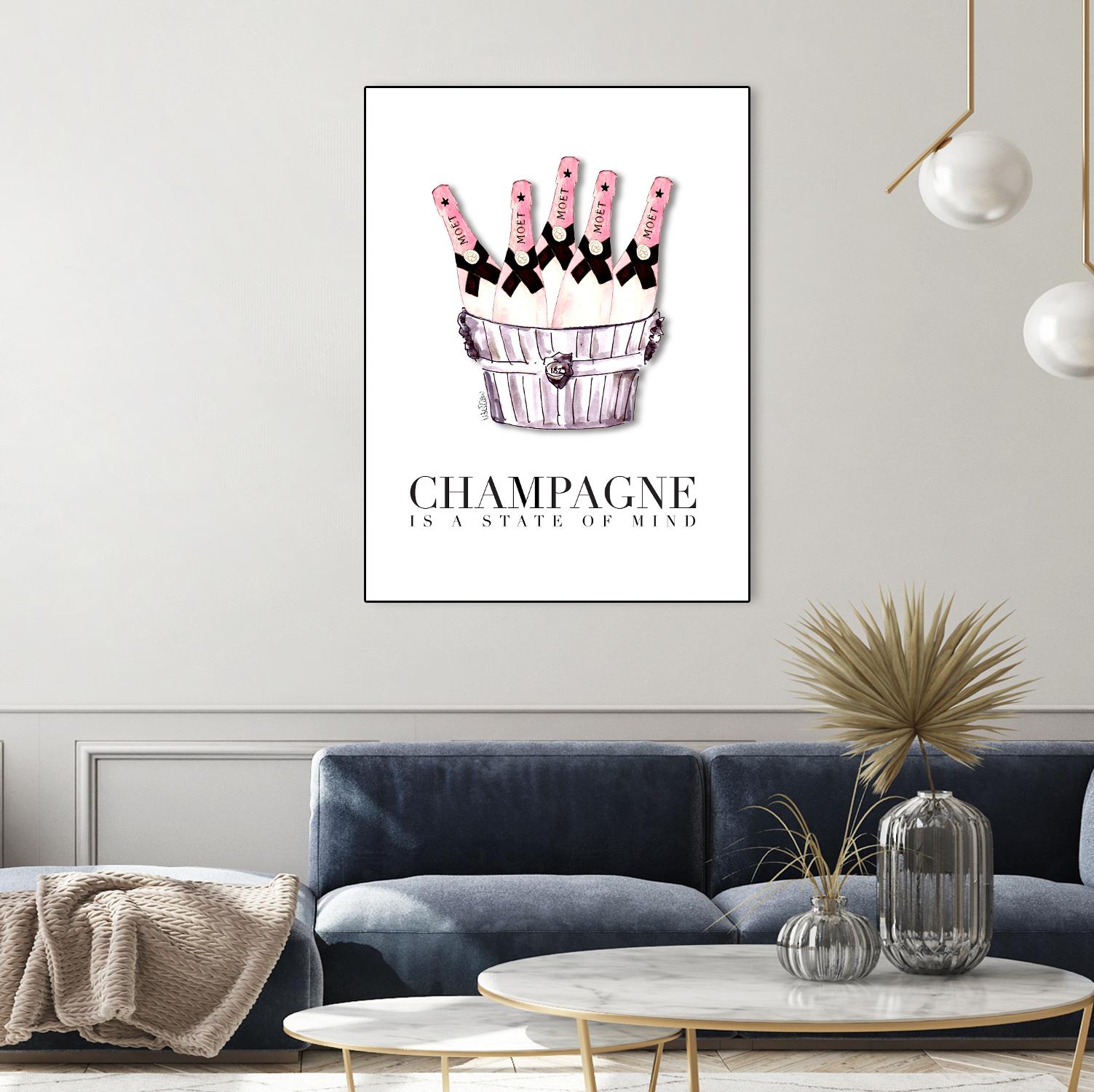 Champagne is A State of Mind by Mercedes Lopez Charro on GIANT ART
