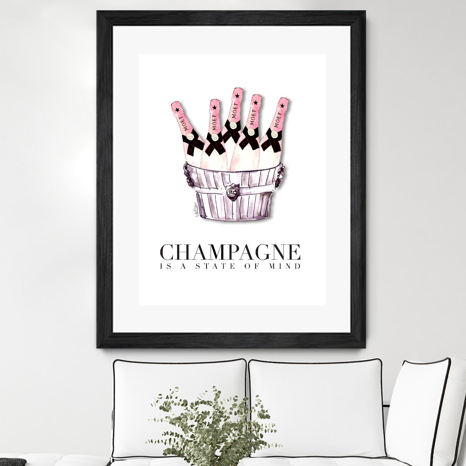 Champagne is A State of Mind by Mercedes Lopez Charro on GIANT ART