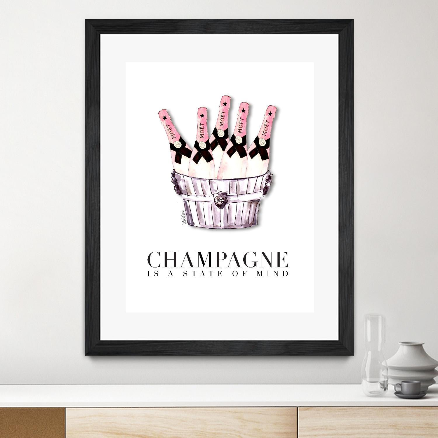 Champagne is A State of Mind by Mercedes Lopez Charro on GIANT ART