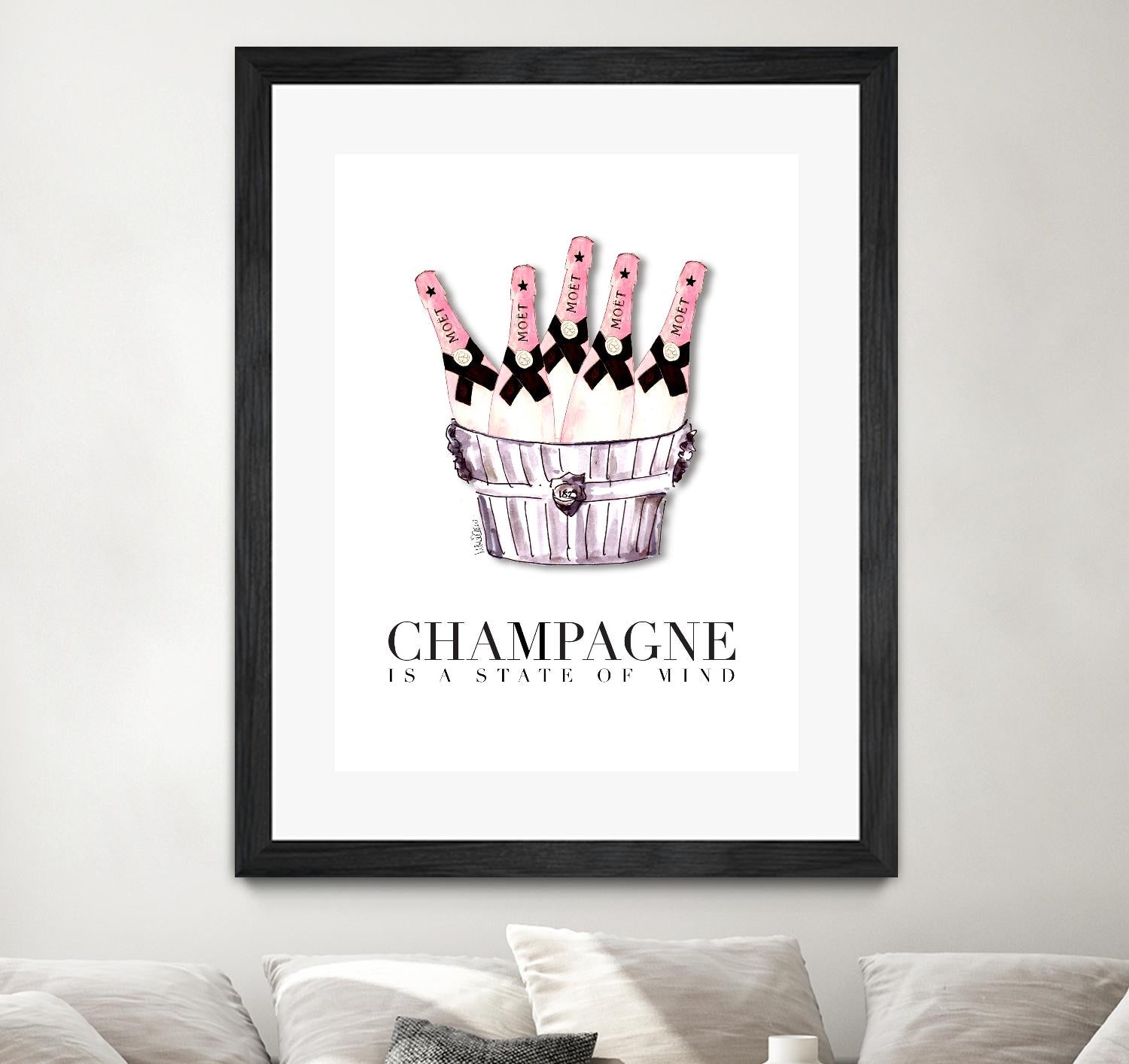 Champagne is A State of Mind by Mercedes Lopez Charro on GIANT ART