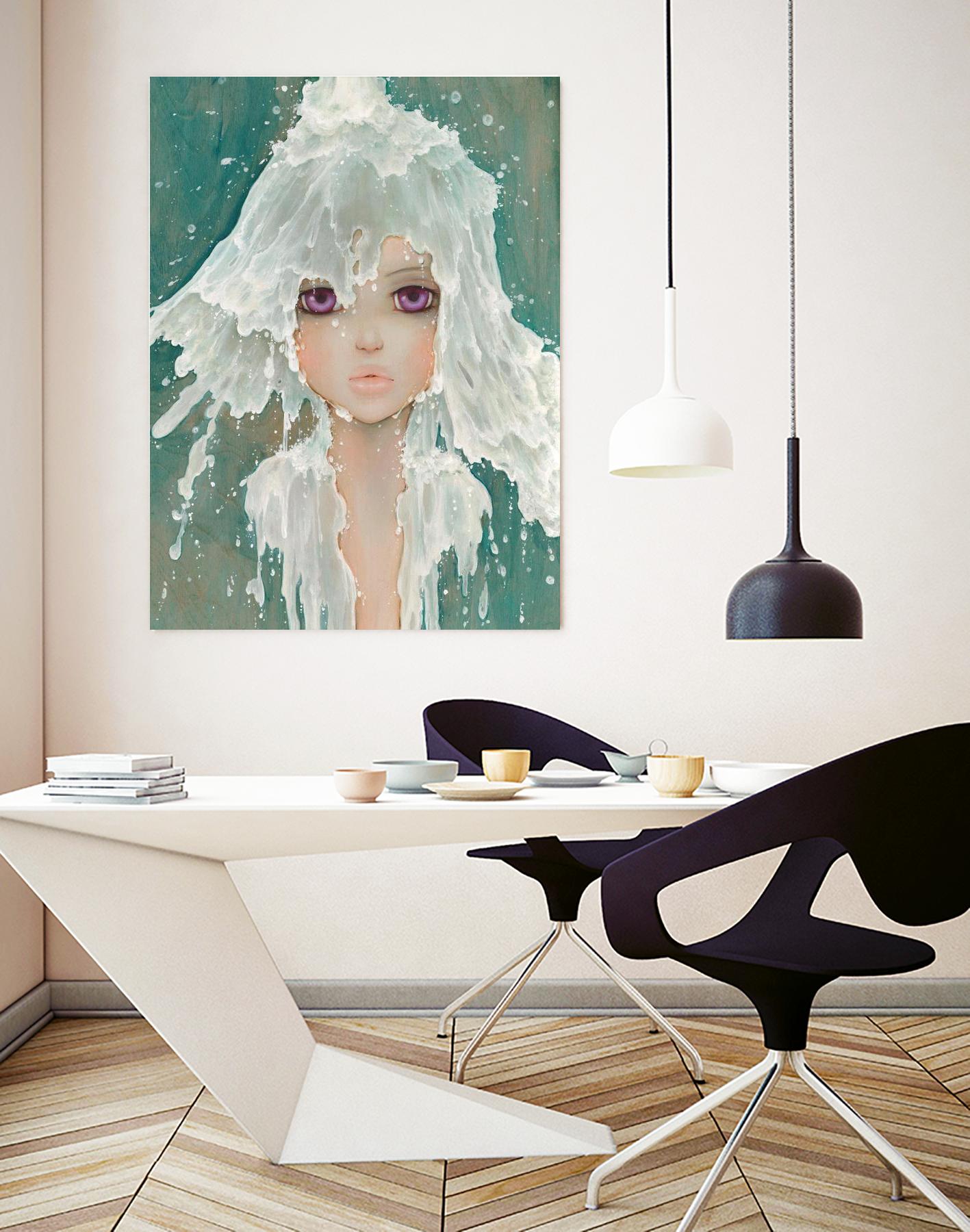 Milkfall by Camilla D'Errico on GIANT ART - green contemporary