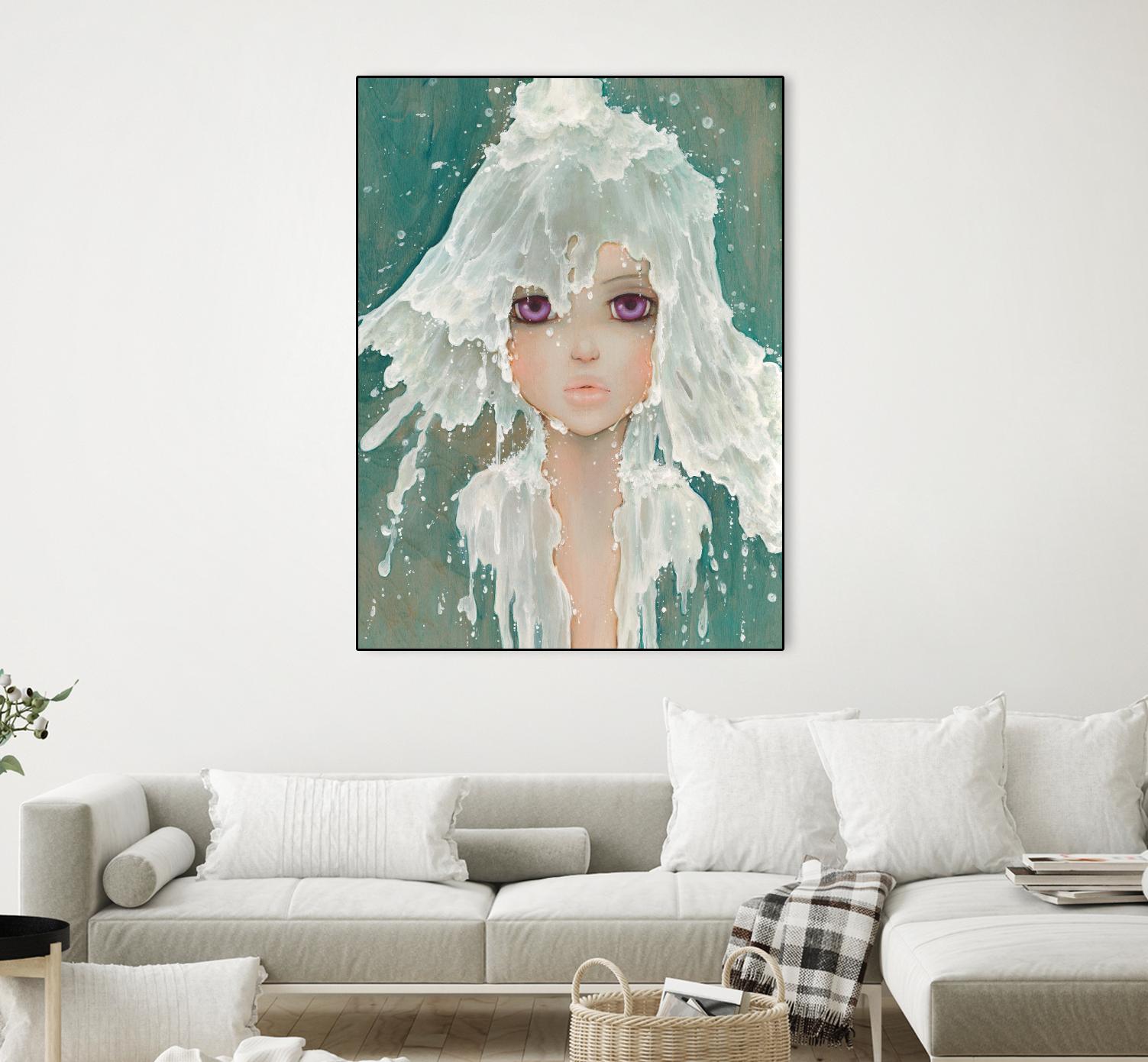 Milkfall by Camilla D'Errico on GIANT ART - green contemporary