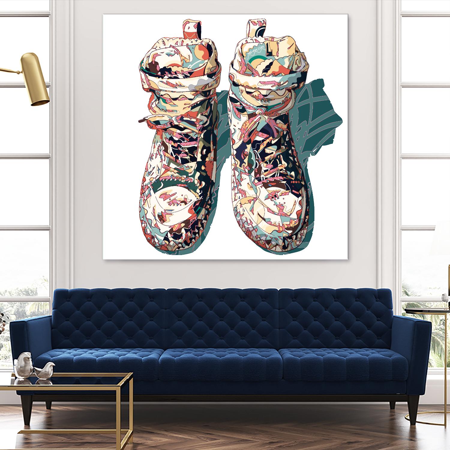 Sneaker by HR-FM on GIANT ART - blue contemporary
