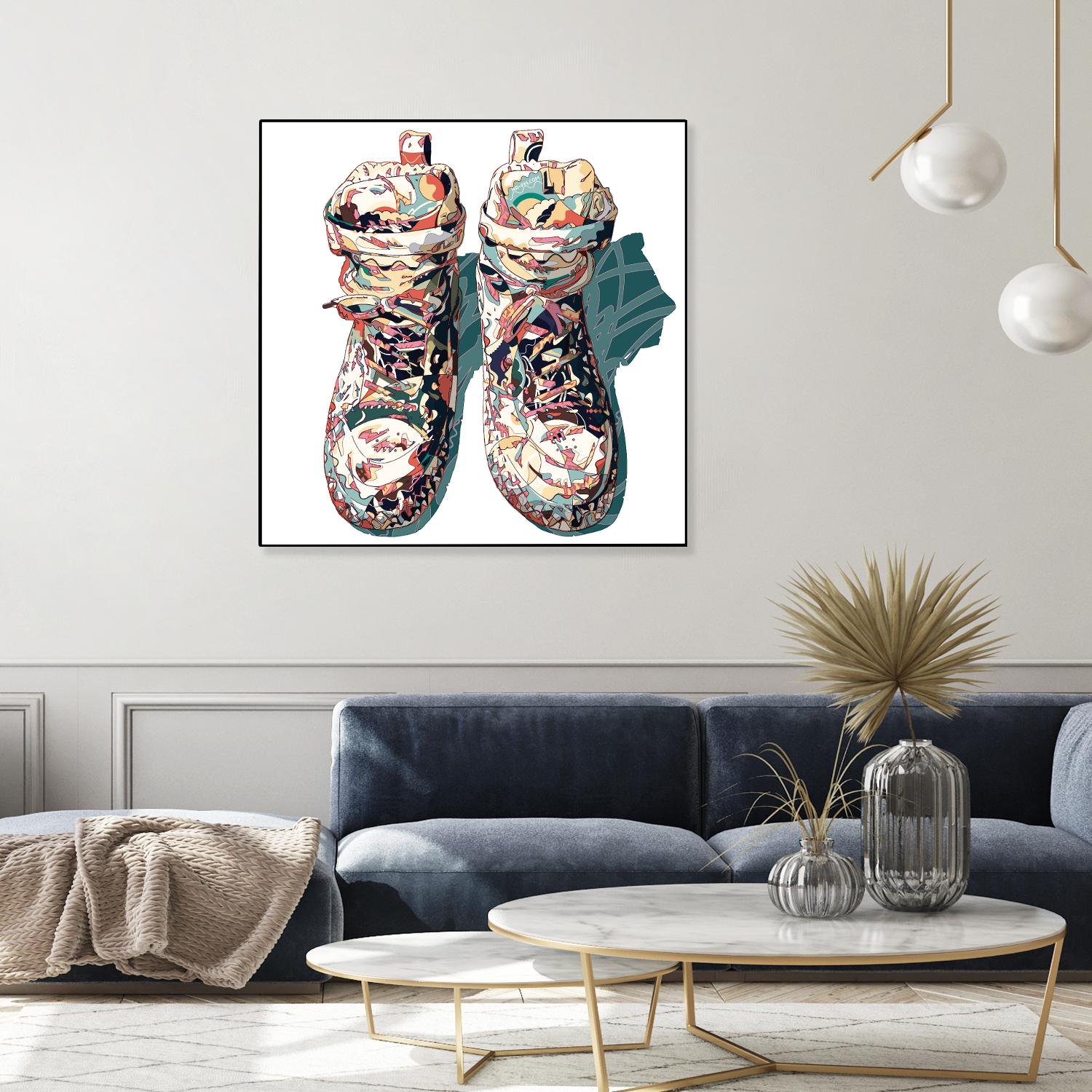 Sneaker by HR-FM on GIANT ART - blue contemporary