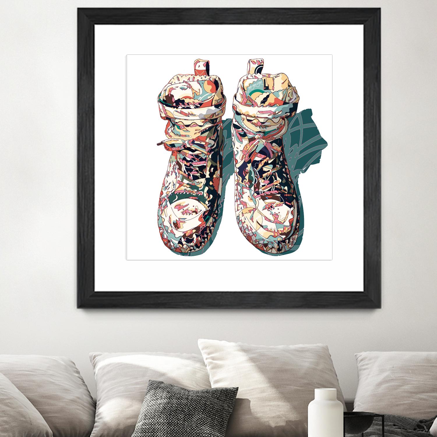 Sneaker by HR-FM on GIANT ART - blue contemporary