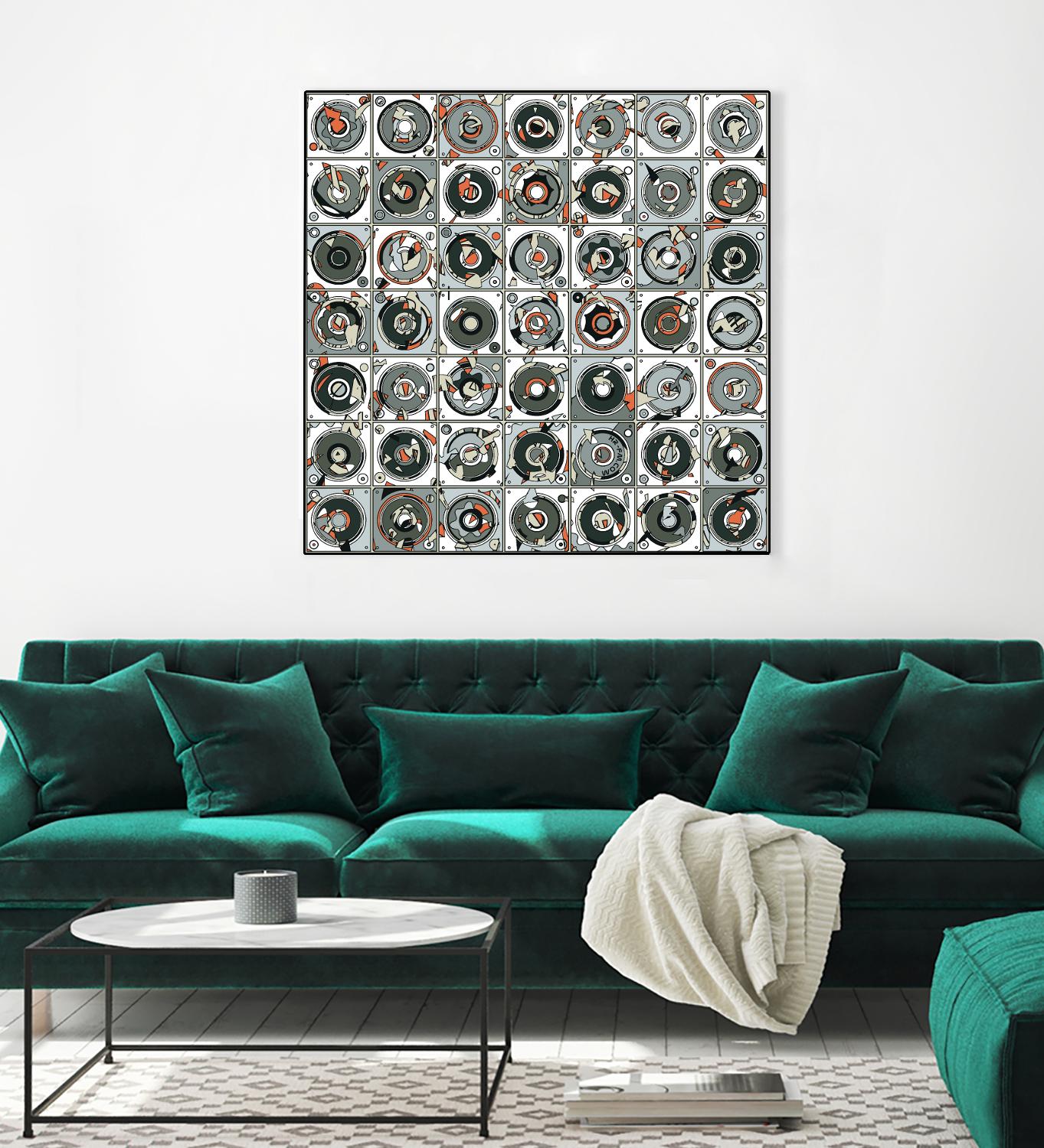 Stereogram by HR-FM on GIANT ART - orange contemporary