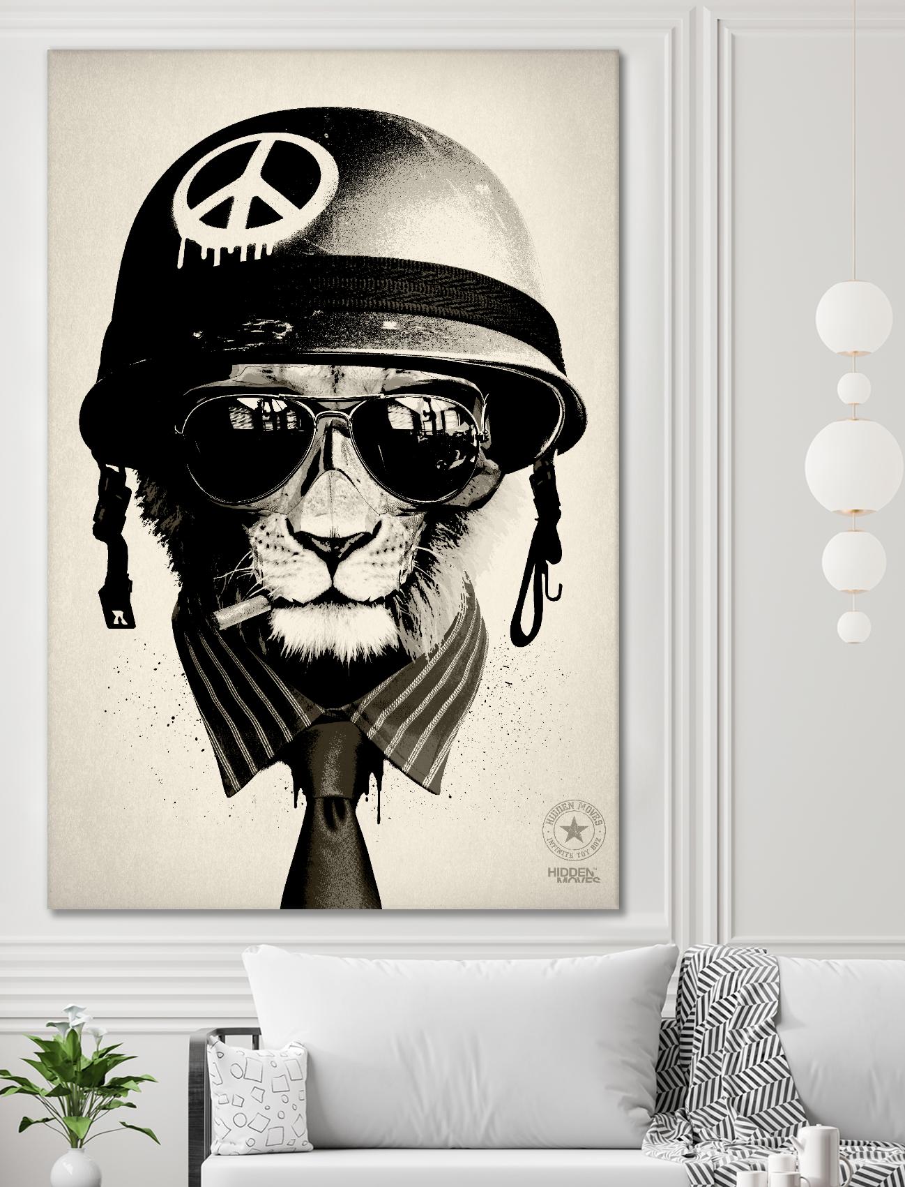 Office Warfare by Hidden Moves on GIANT ART - yellow contemporary