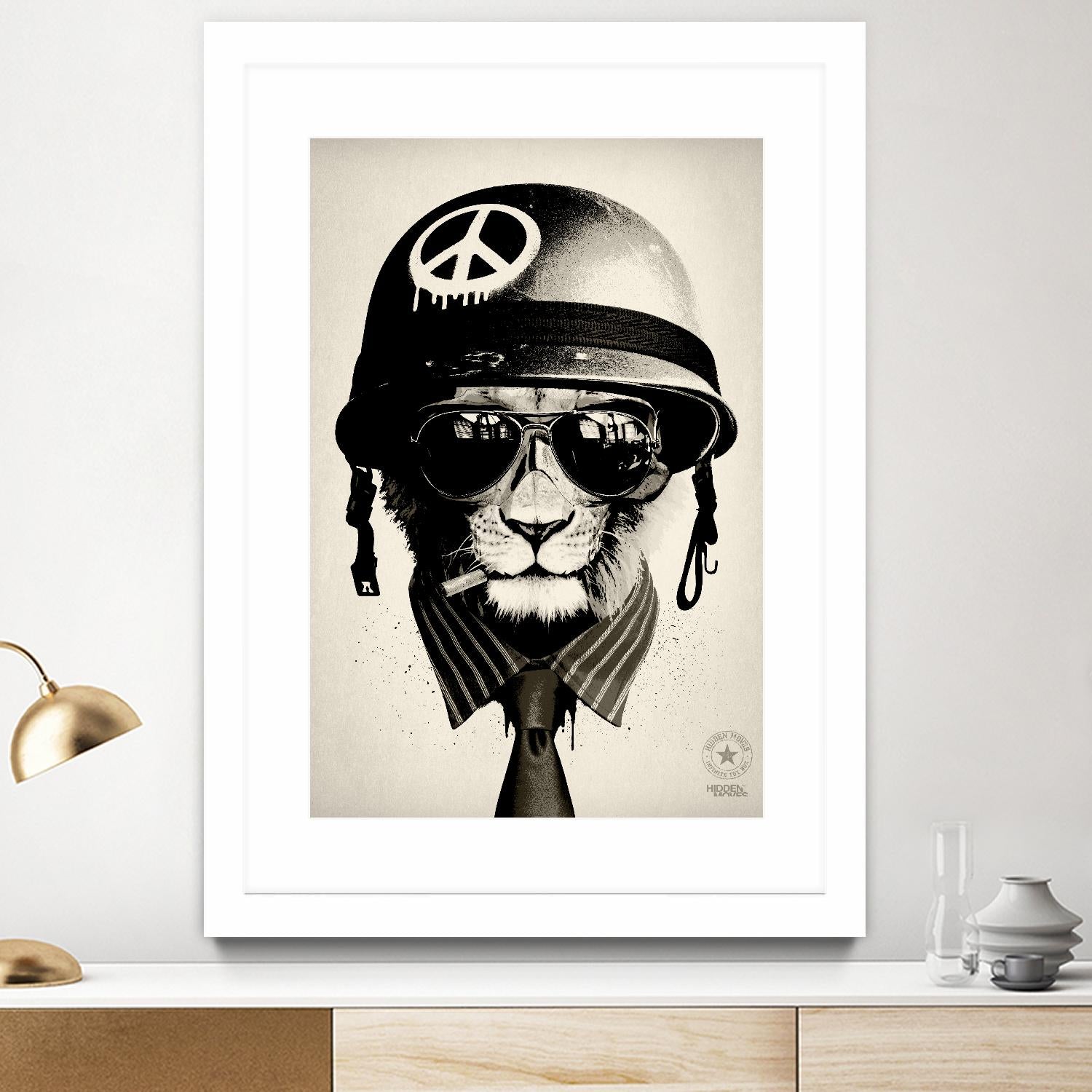 Office Warfare by Hidden Moves on GIANT ART - yellow contemporary