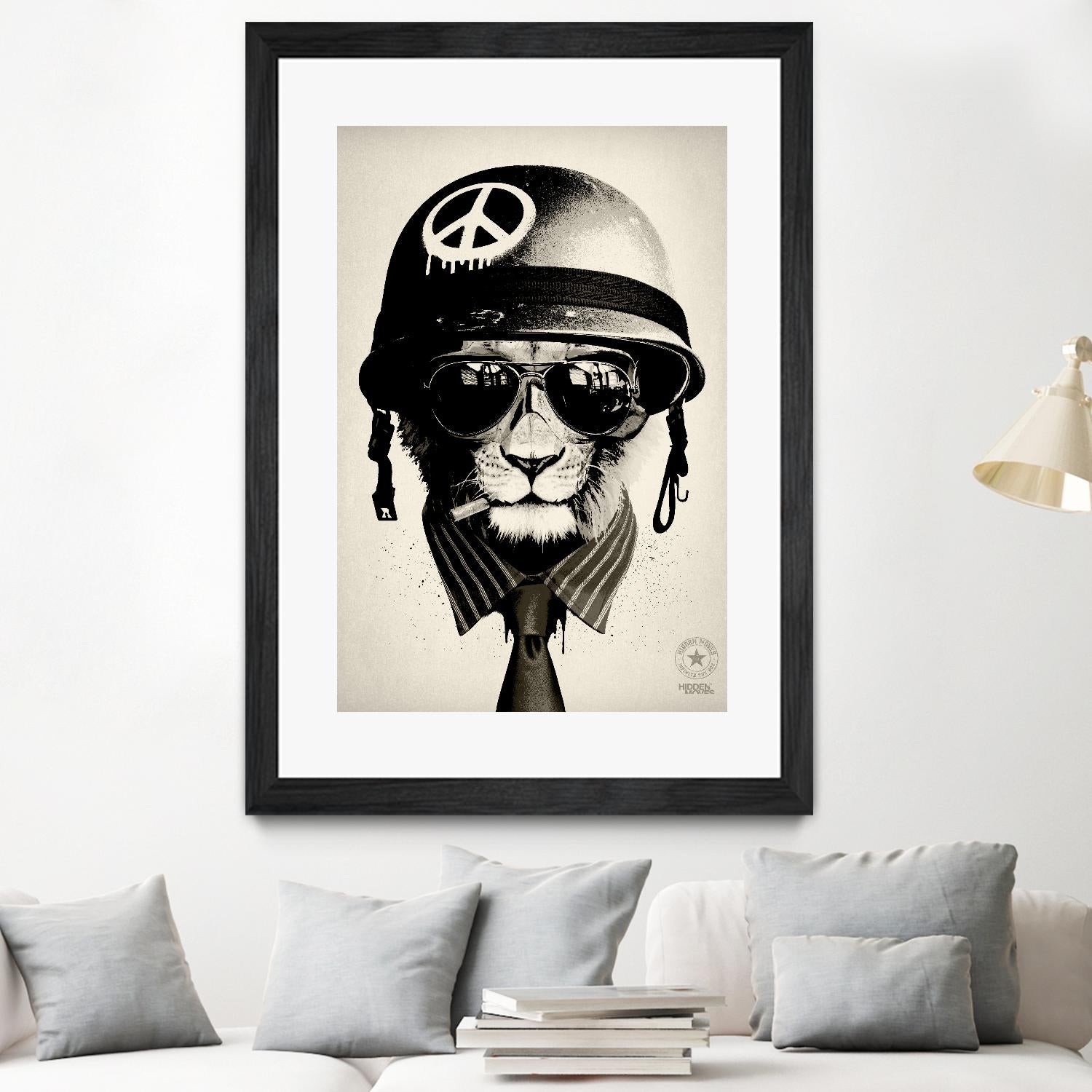 Office Warfare by Hidden Moves on GIANT ART - yellow contemporary