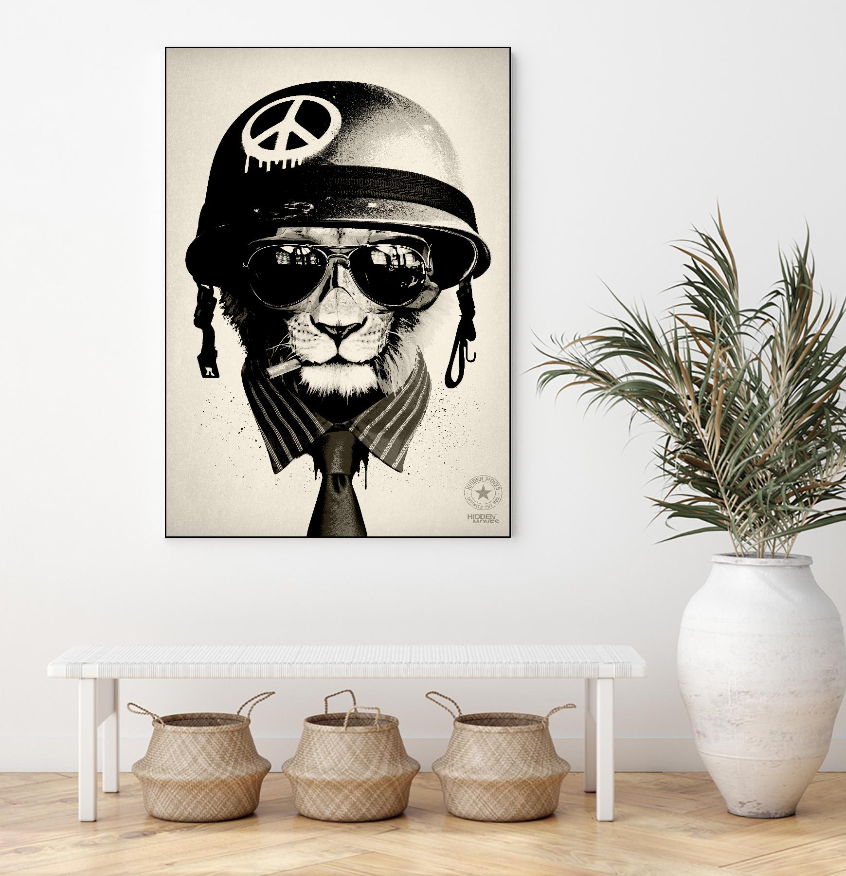 Office Warfare by Hidden Moves on GIANT ART - yellow contemporary