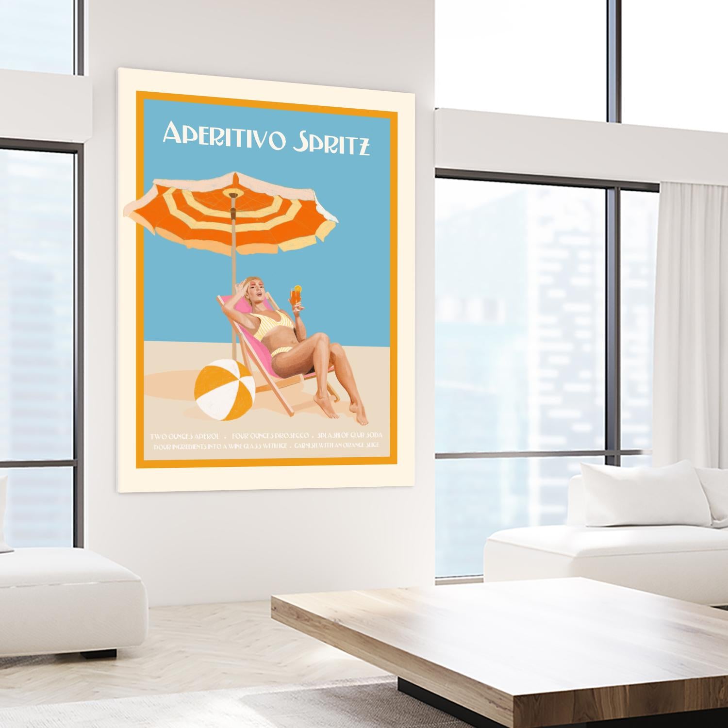 Aperitivo Spritz by Jenny Liz Rome on GIANT ART - orange figurative cocktail