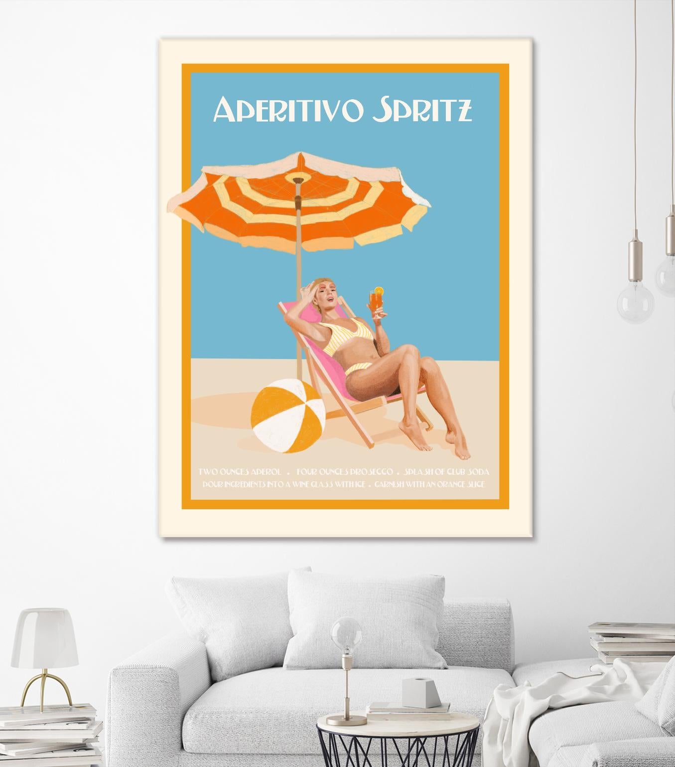 Aperitivo Spritz by Jenny Liz Rome on GIANT ART - orange figurative cocktail