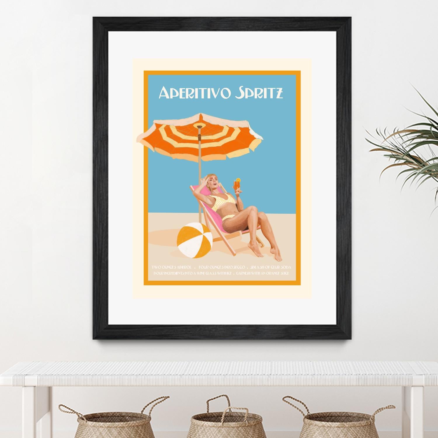 Aperitivo Spritz by Jenny Liz Rome on GIANT ART - orange figurative cocktail