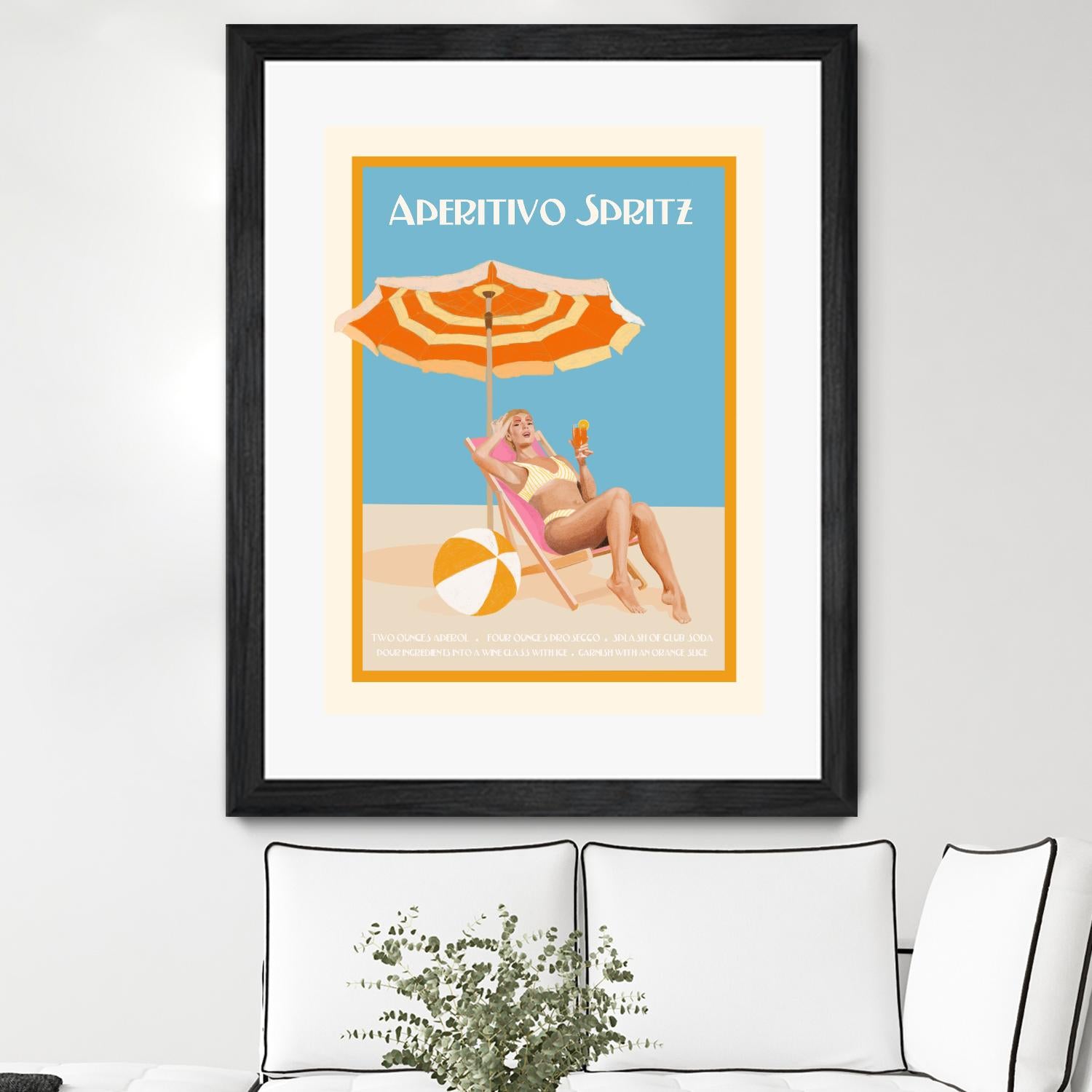Aperitivo Spritz by Jenny Liz Rome on GIANT ART - orange figurative cocktail