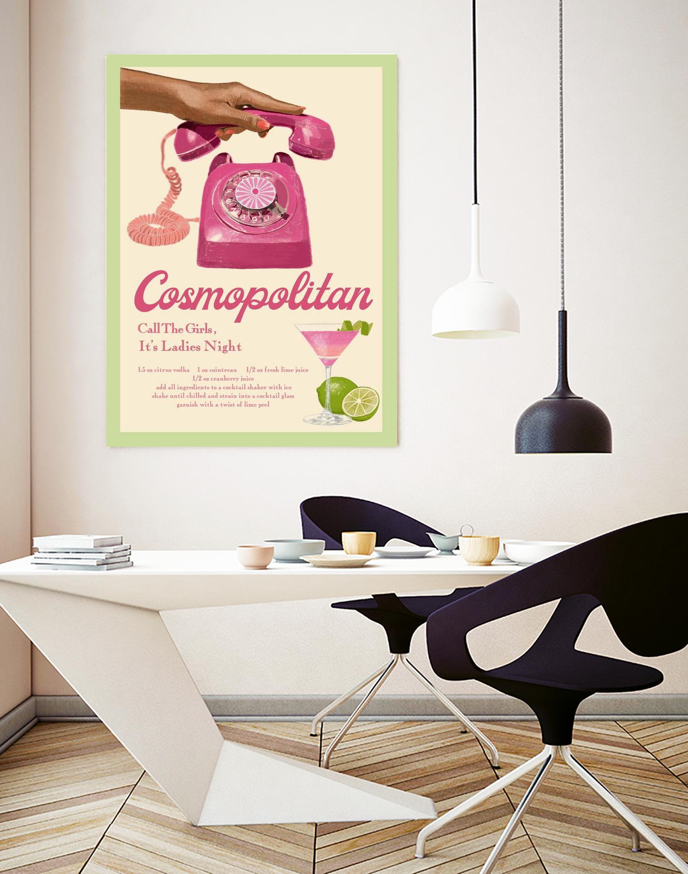 Cosmopolitan by Jenny Liz Rome on GIANT ART - pink typography drink