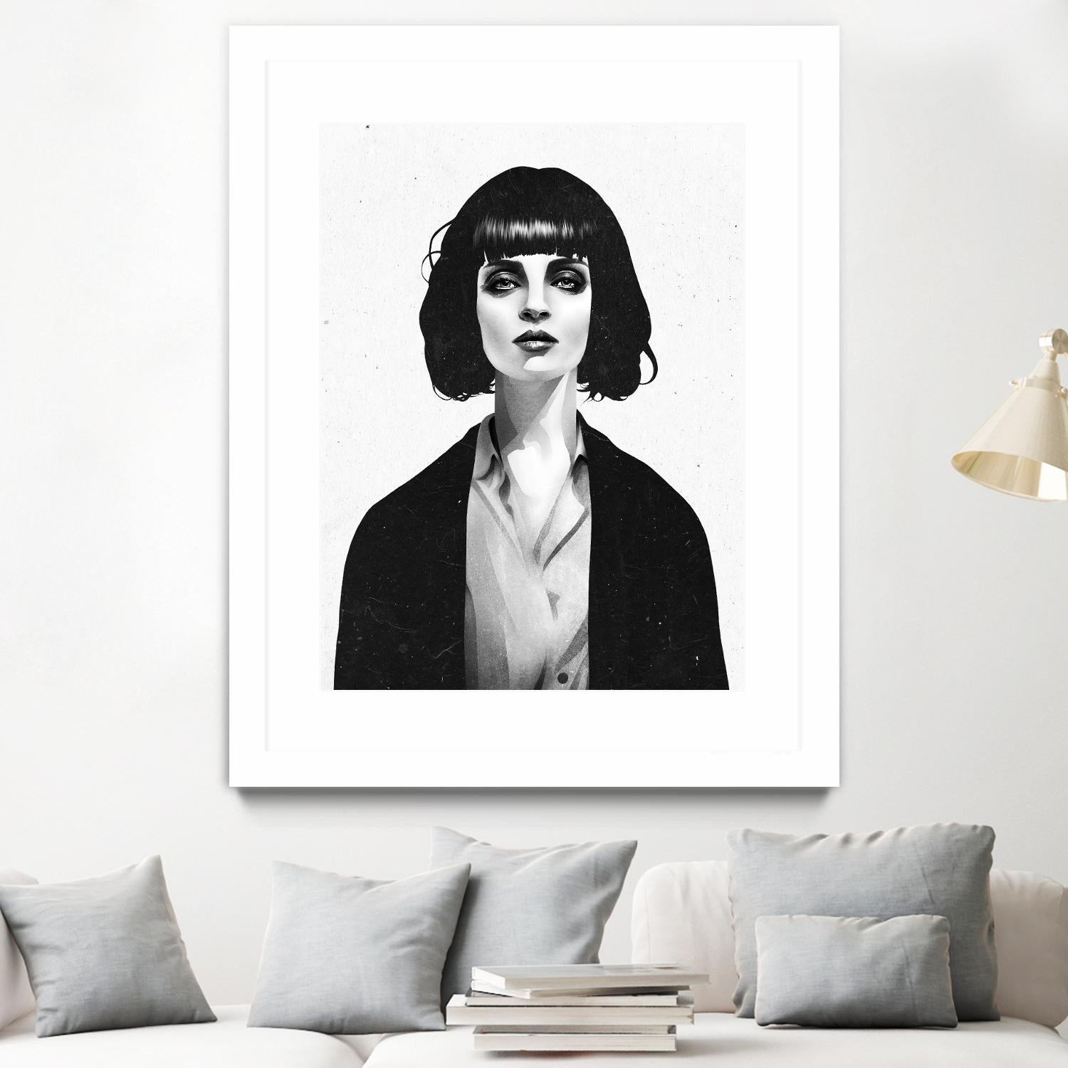 Mrs Mia Wallace by Ruben Ireland on GIANT ART - black men and women