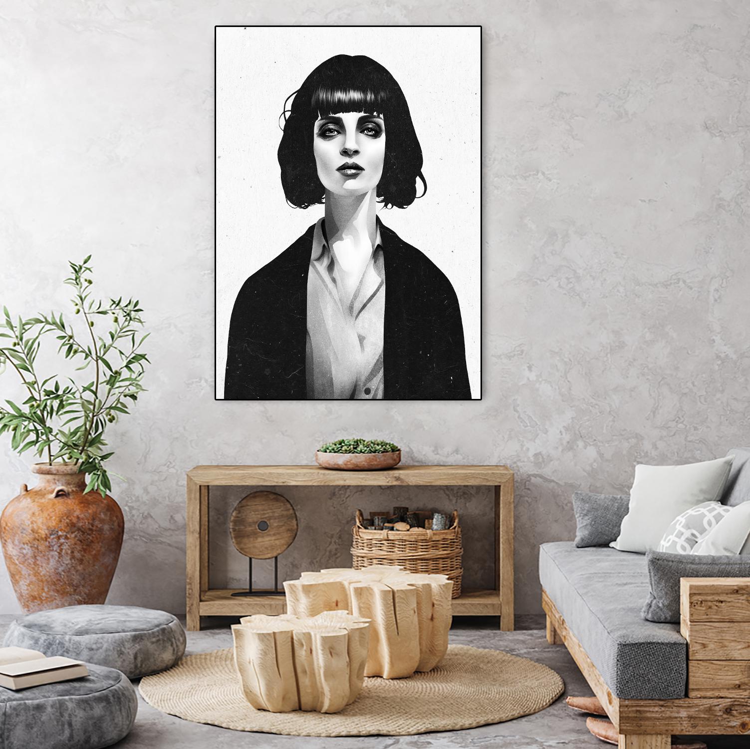 Mrs Mia Wallace by Ruben Ireland on GIANT ART - black men and women