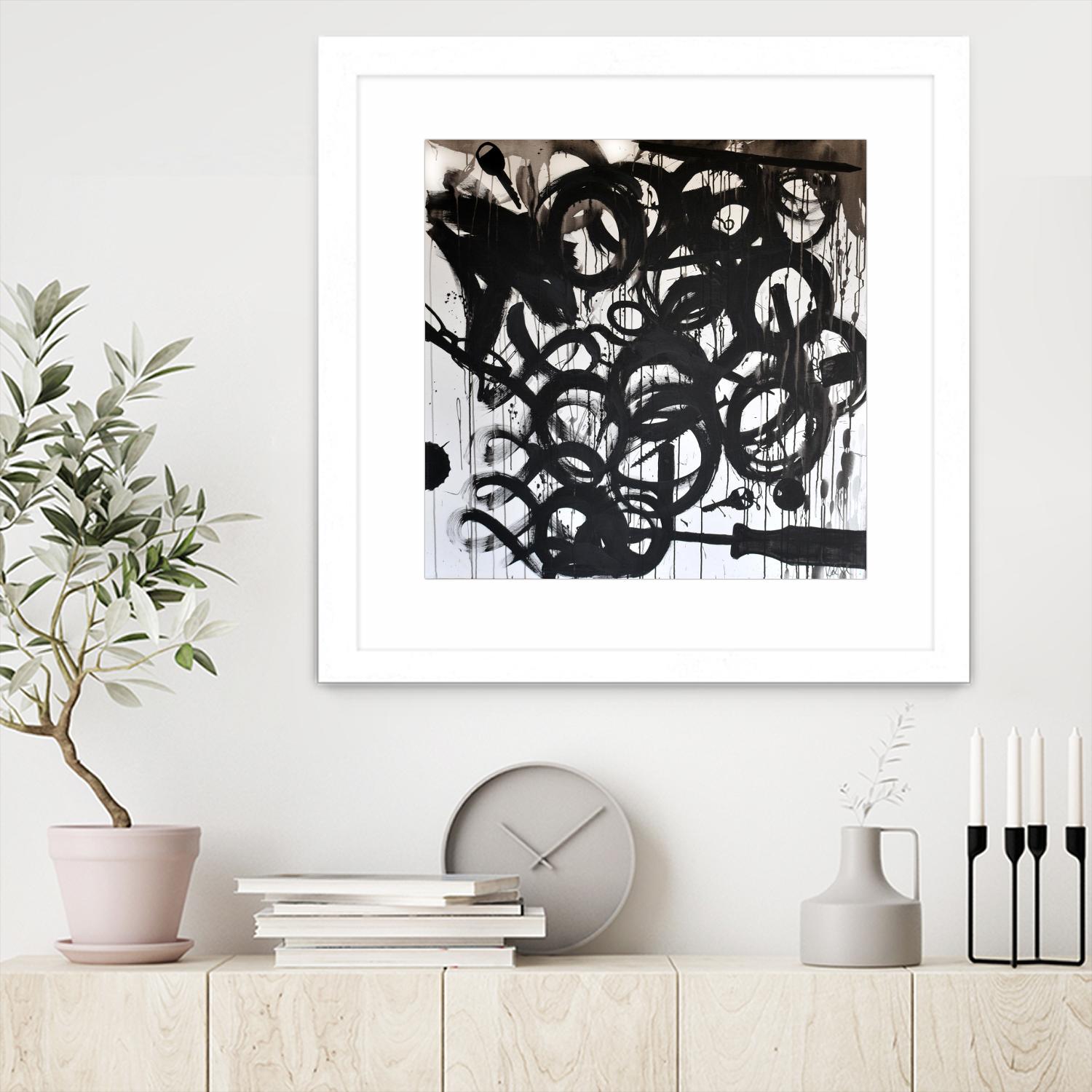 Junk Drawer by KenT Youngstrom  on GIANT ART - black and white  abstract