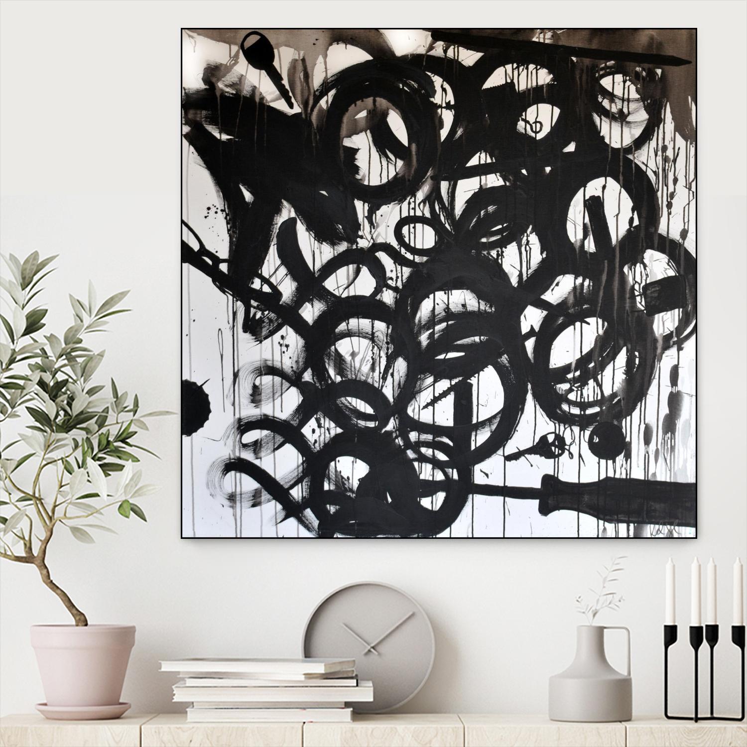 Junk Drawer by KenT Youngstrom  on GIANT ART - black and white  abstract