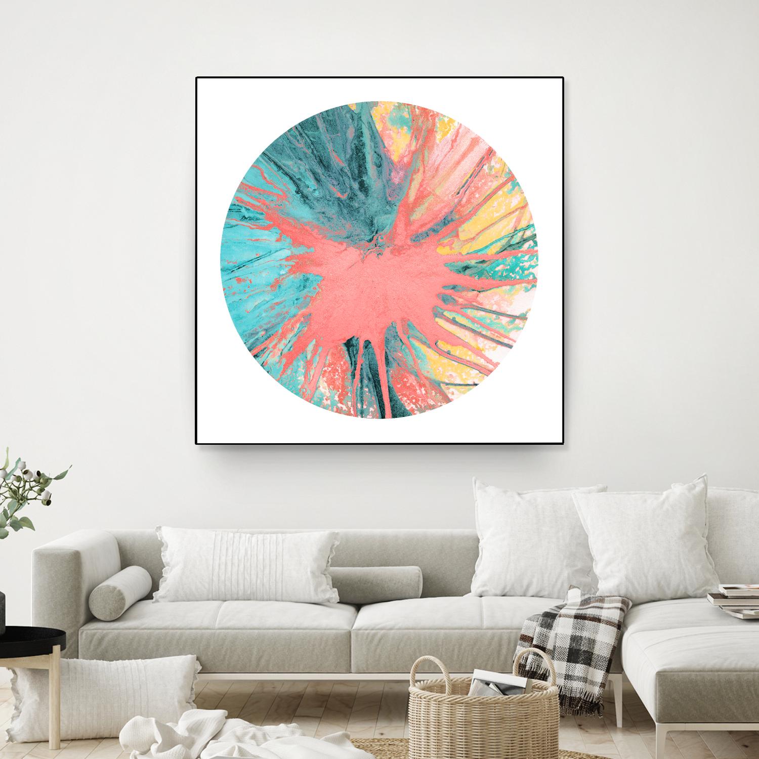 Spin Art 28 by Kyle Goderwis on GIANT ART - pink abstract