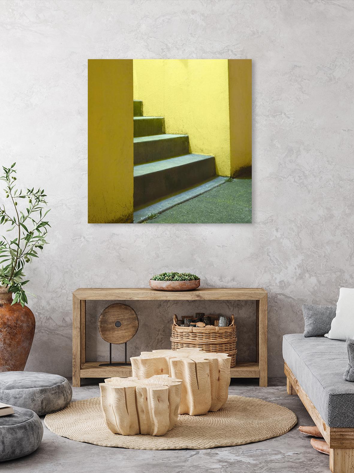 Yellow Stairway-recolor by Acer Images on GIANT ART - green photo art