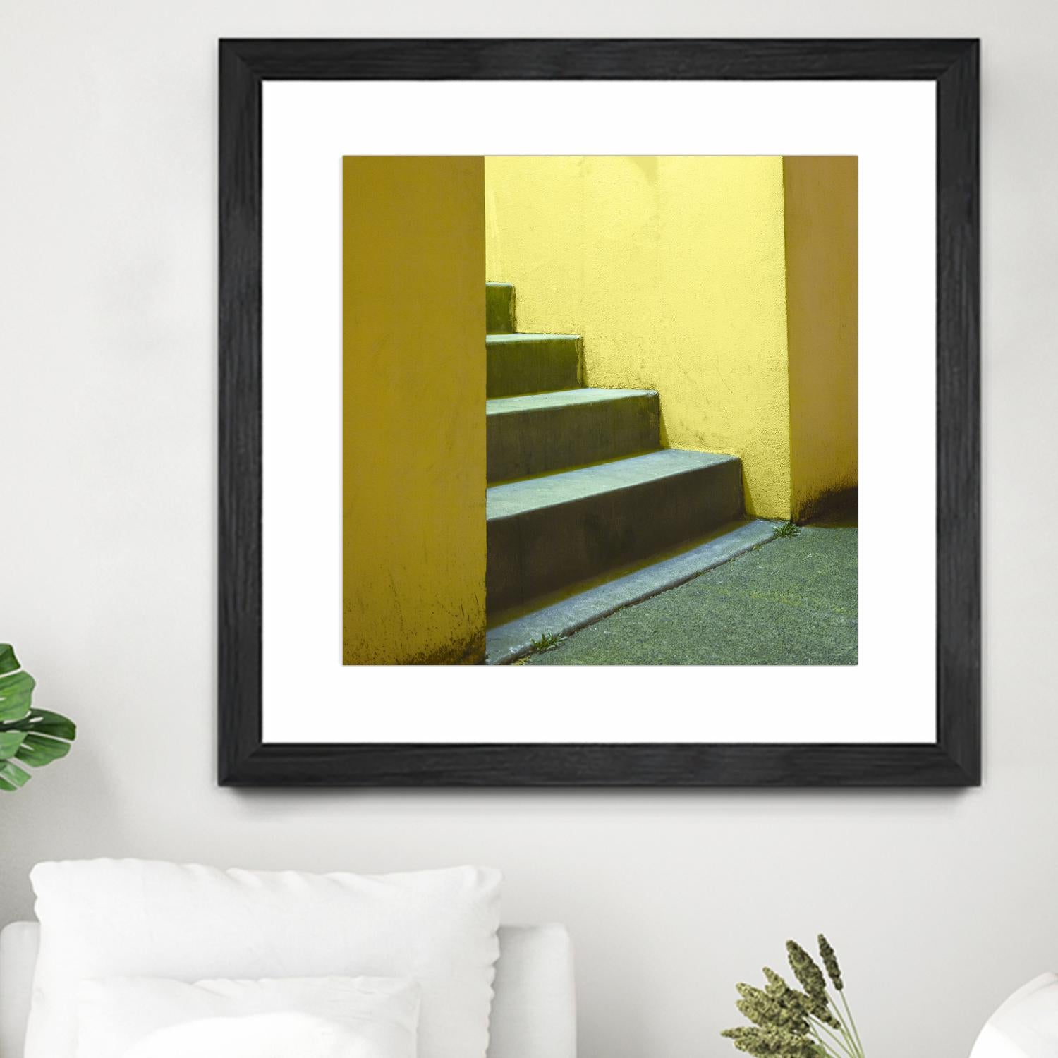Yellow Stairway-recolor by Acer Images on GIANT ART - orange photo art