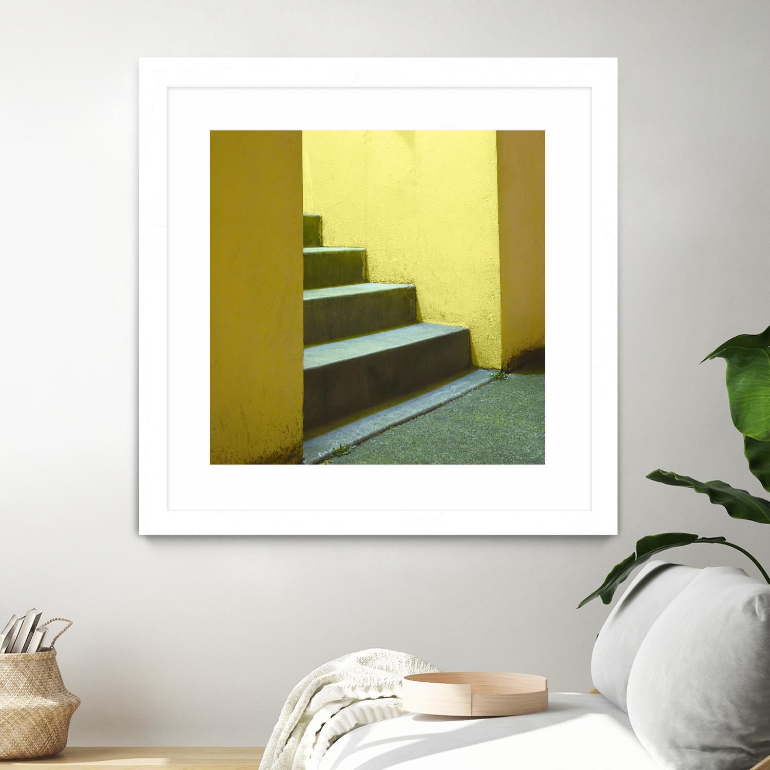 Yellow Stairway-recolor by Acer Images on GIANT ART - orange photo art