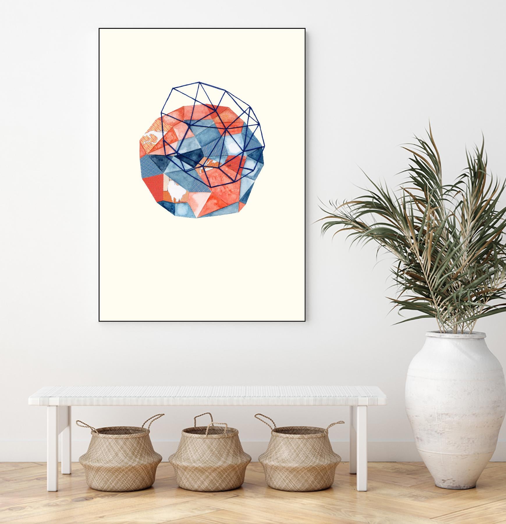 Embroidered Prism Collage 1 by Natasha Marie on GIANT ART - grey abstract