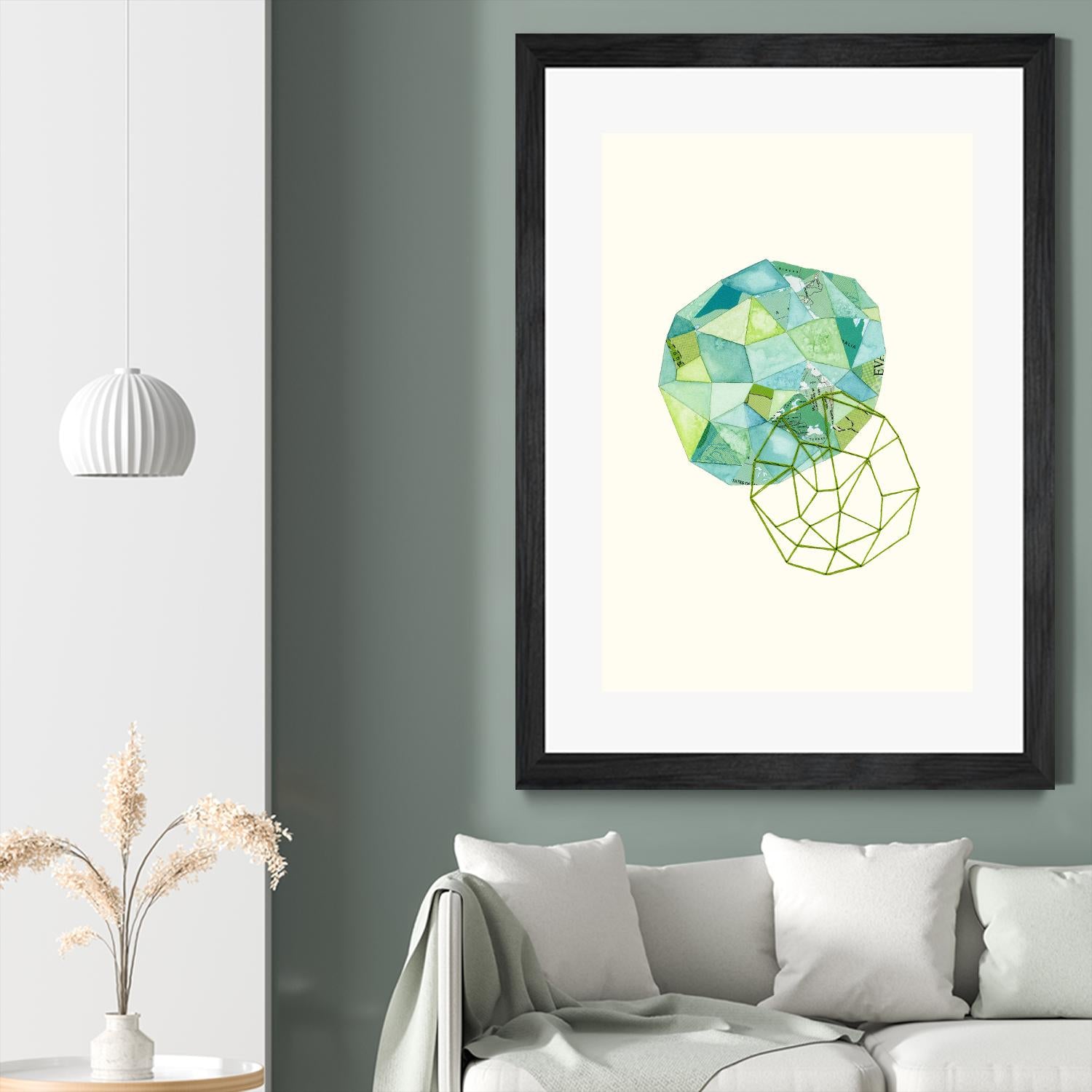 Embroidered Prism Collage 3 by Natasha Marie on GIANT ART - blue contemporary