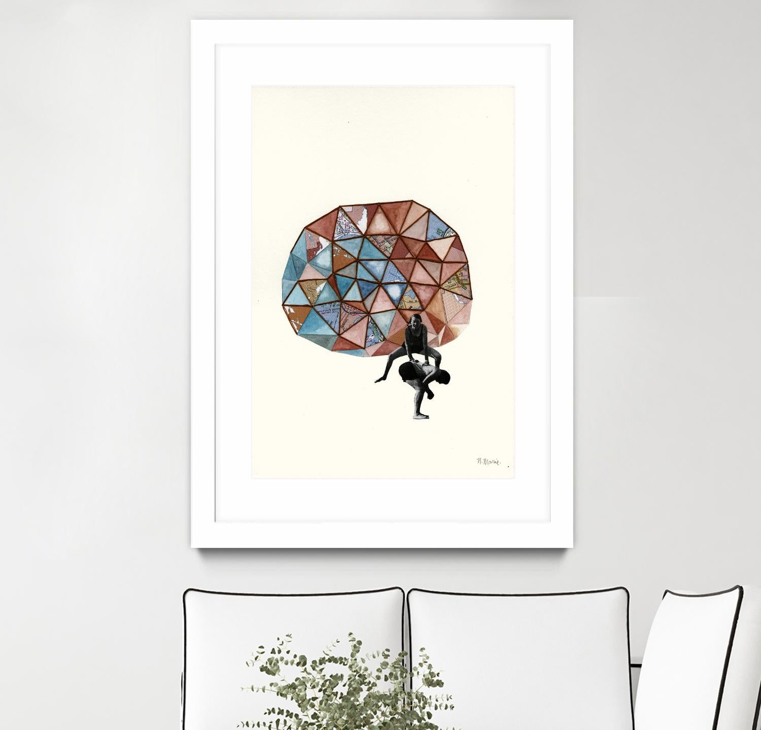 Embroidered Prism Collage 4 by Natasha Marie on GIANT ART - orange contemporary