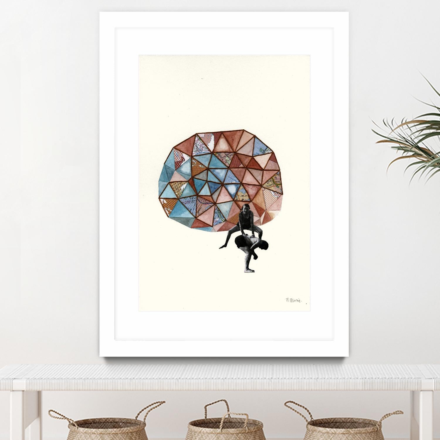 Embroidered Prism Collage 4 by Natasha Marie on GIANT ART - orange contemporary