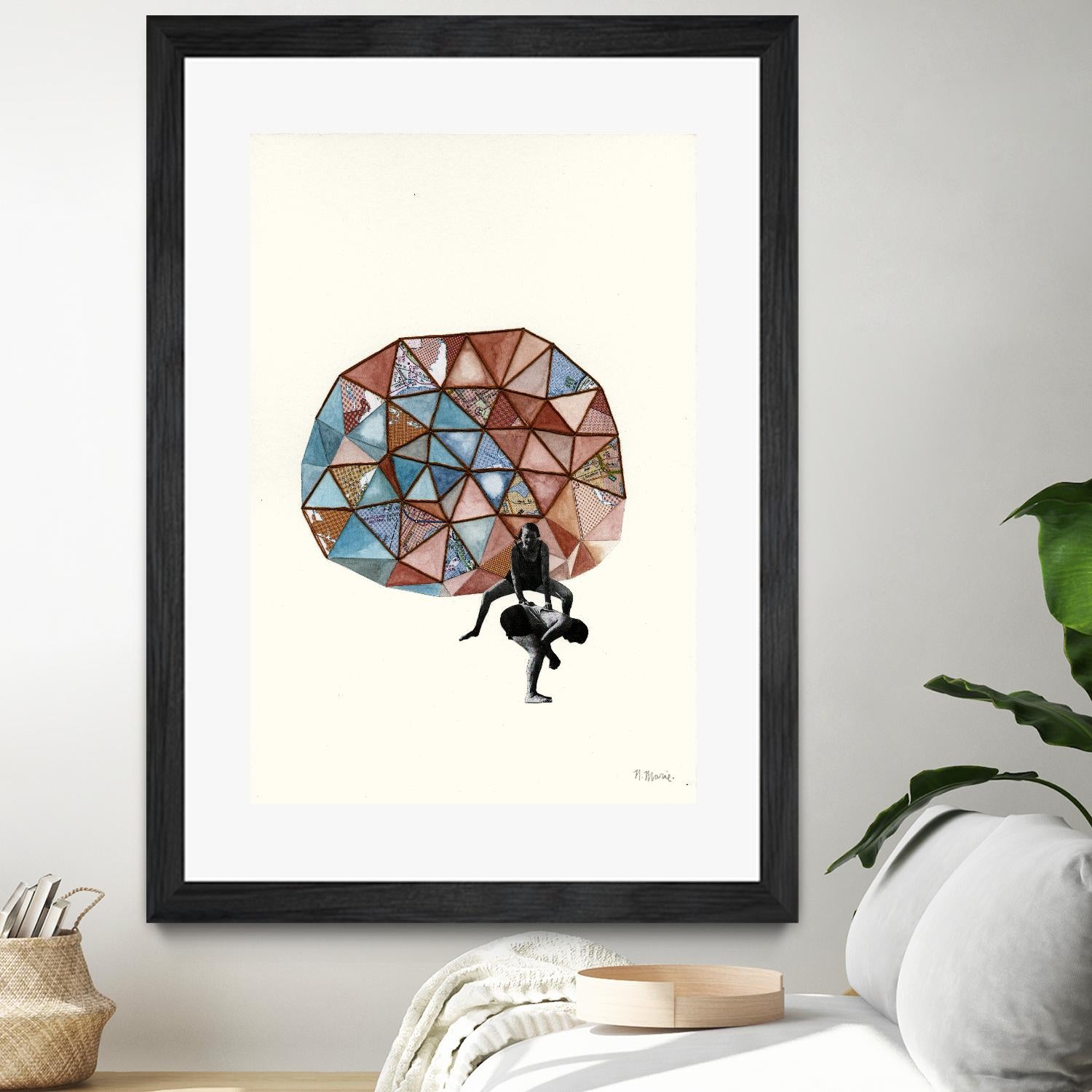 Embroidered Prism Collage 4 by Natasha Marie on GIANT ART - orange contemporary